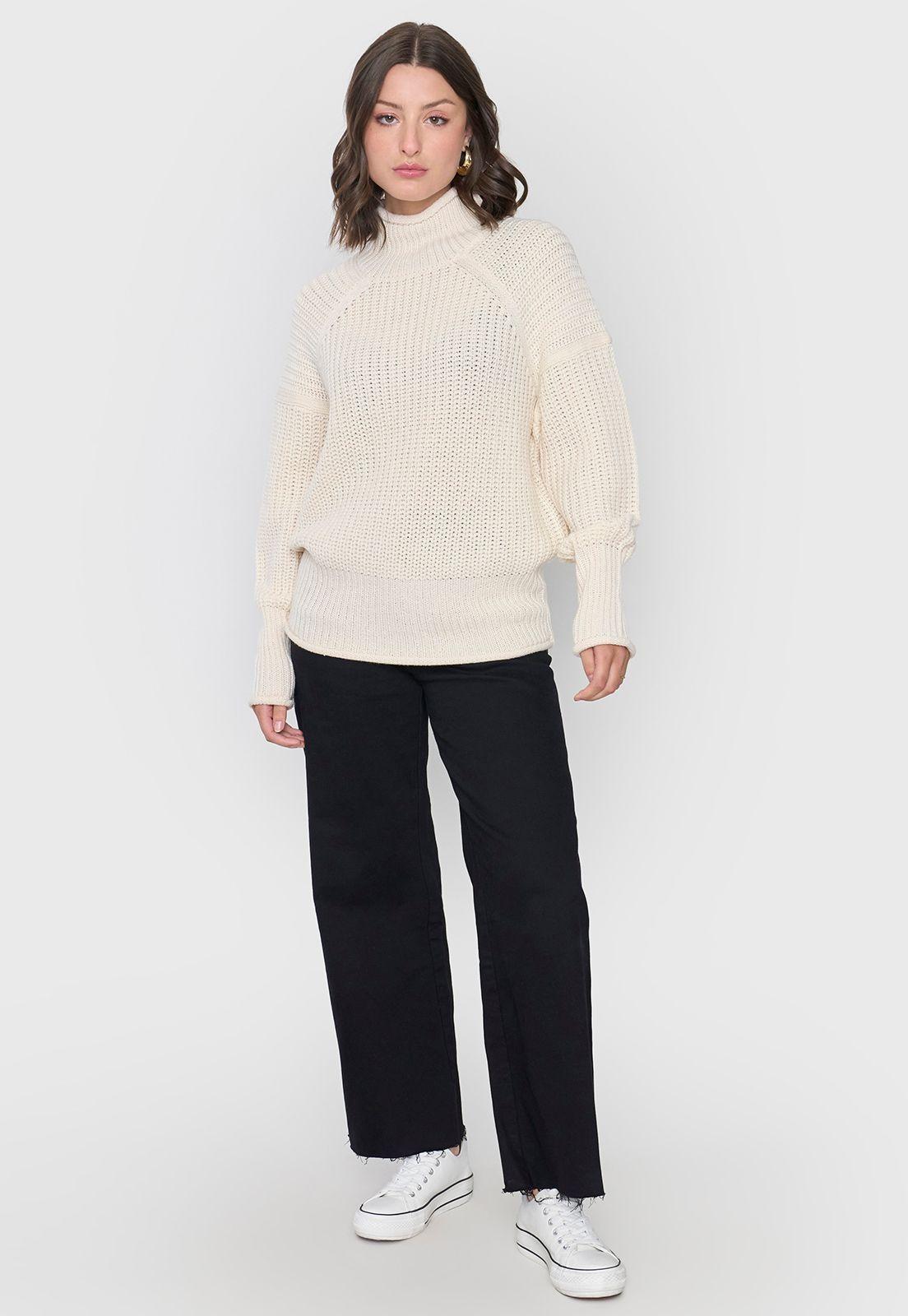 Sweater Mujer Grueso Crudo Corona-3