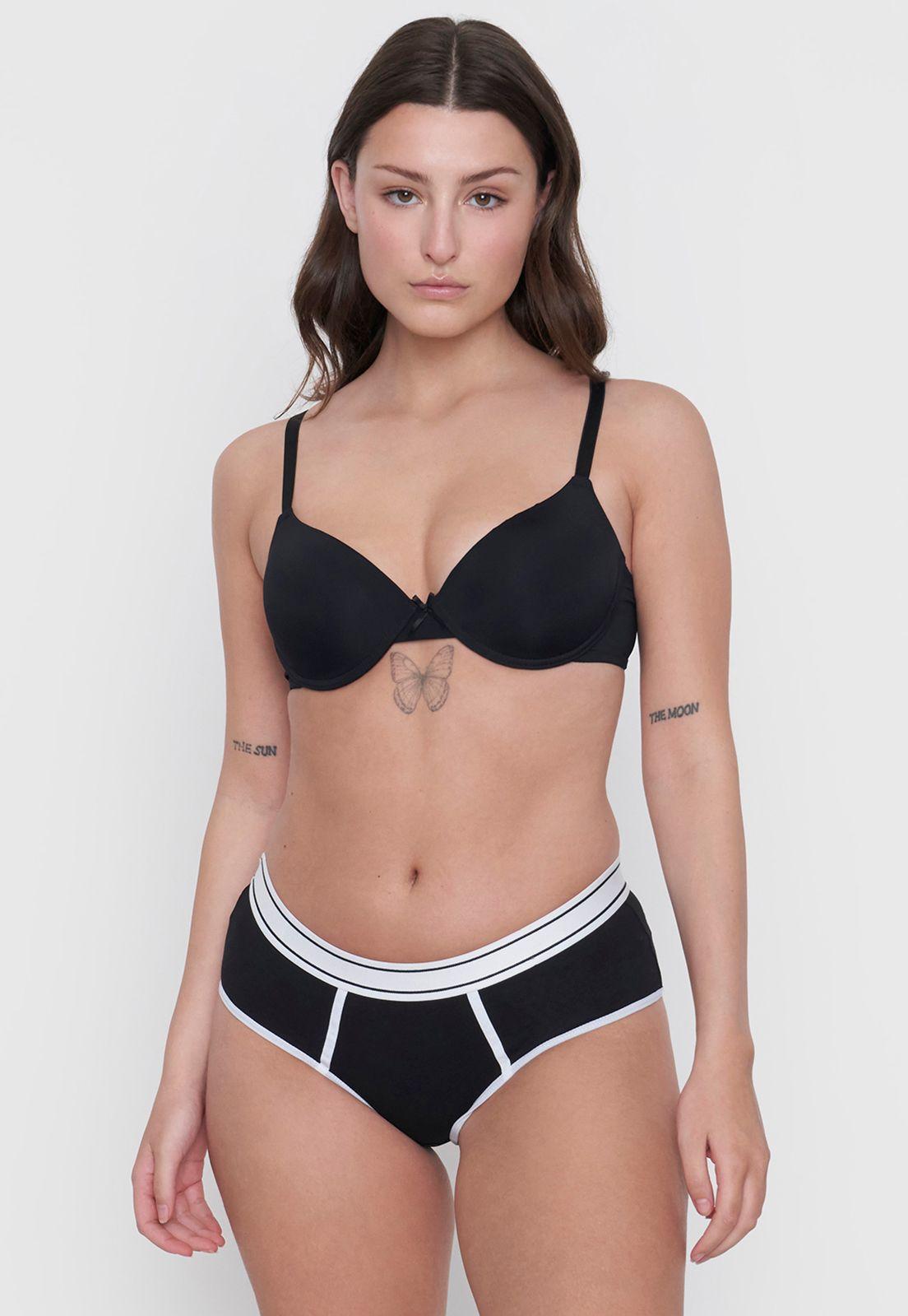 Calzón Mujer Boyshort Negro Corona-0