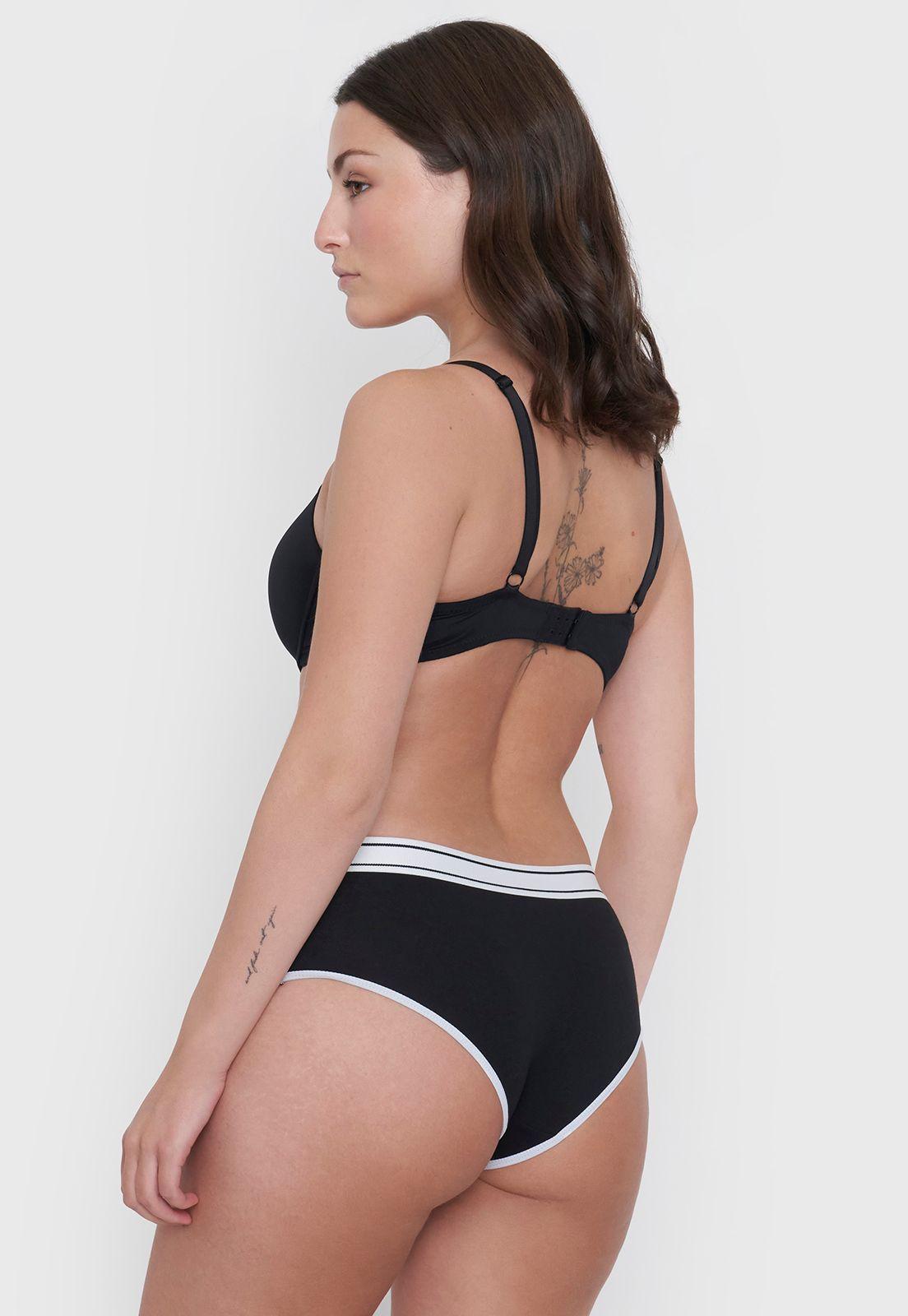 Calzón Mujer Boyshort Negro Corona-2
