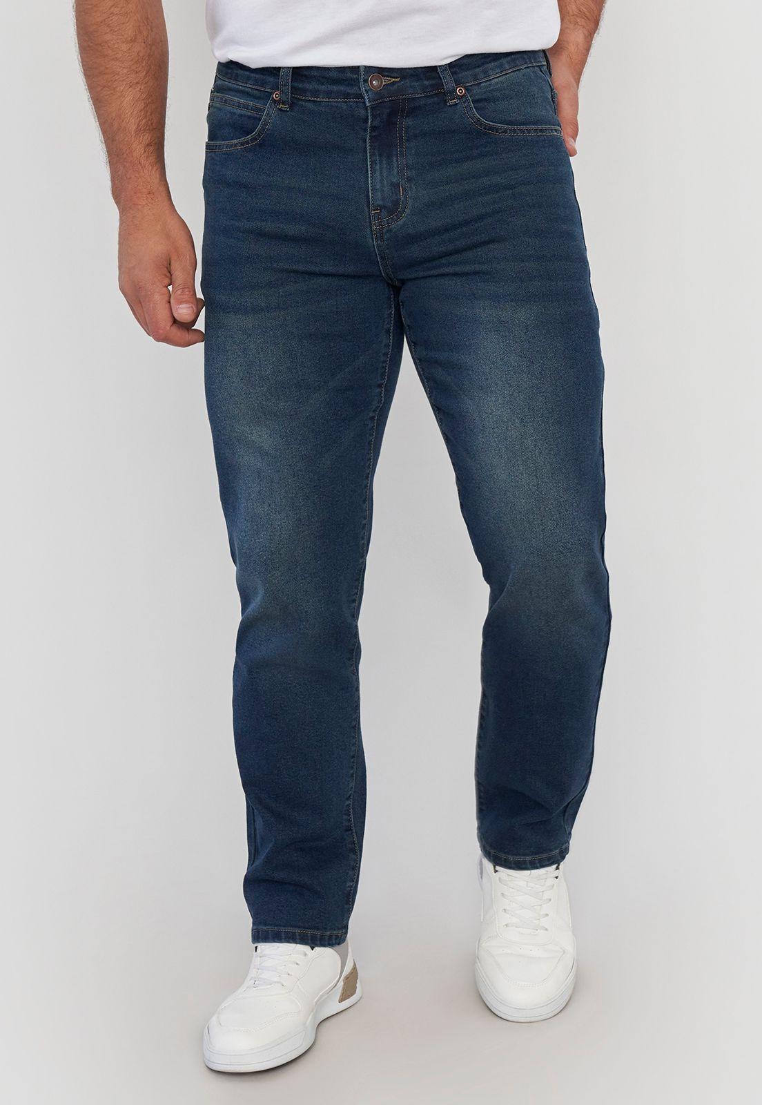 Jeans Hombre Straight Fit Azul Clásico Corona-1