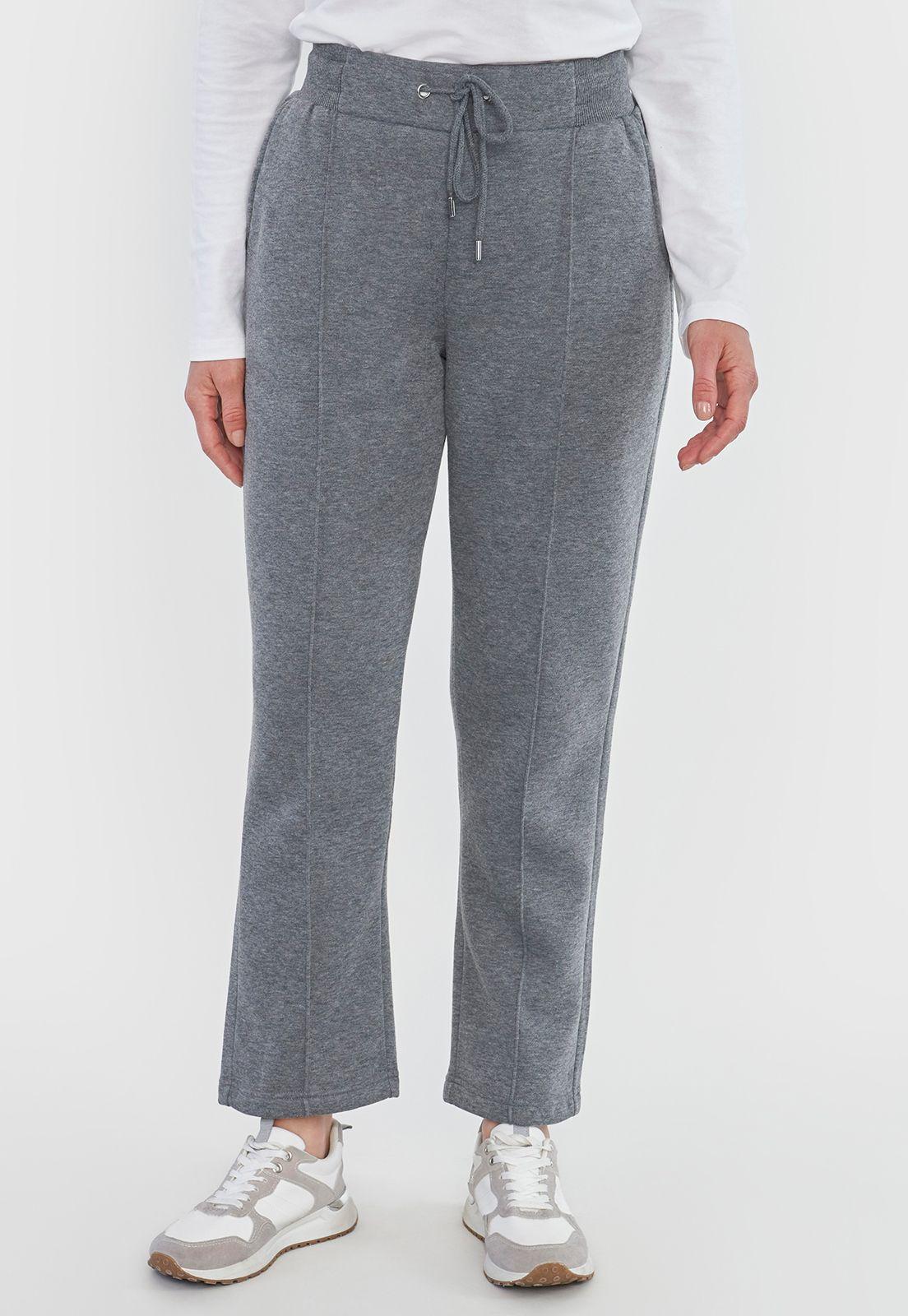Pantalón Mujer Jogger Gris Melange Corona-1