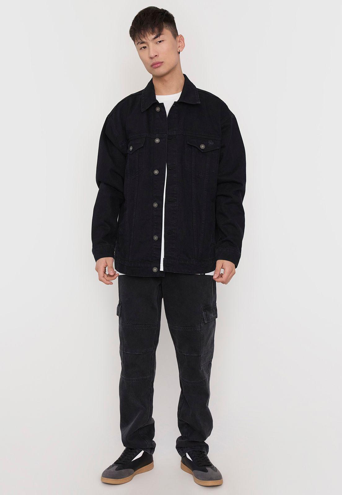 Chaqueta Hombre Denim Clásica Negro Corona-3