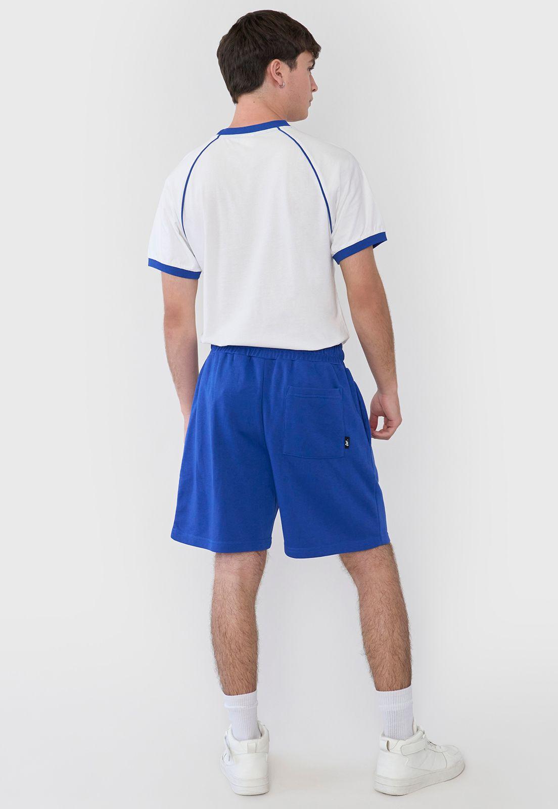 Short Hombre Bordado College Azul Corona-2