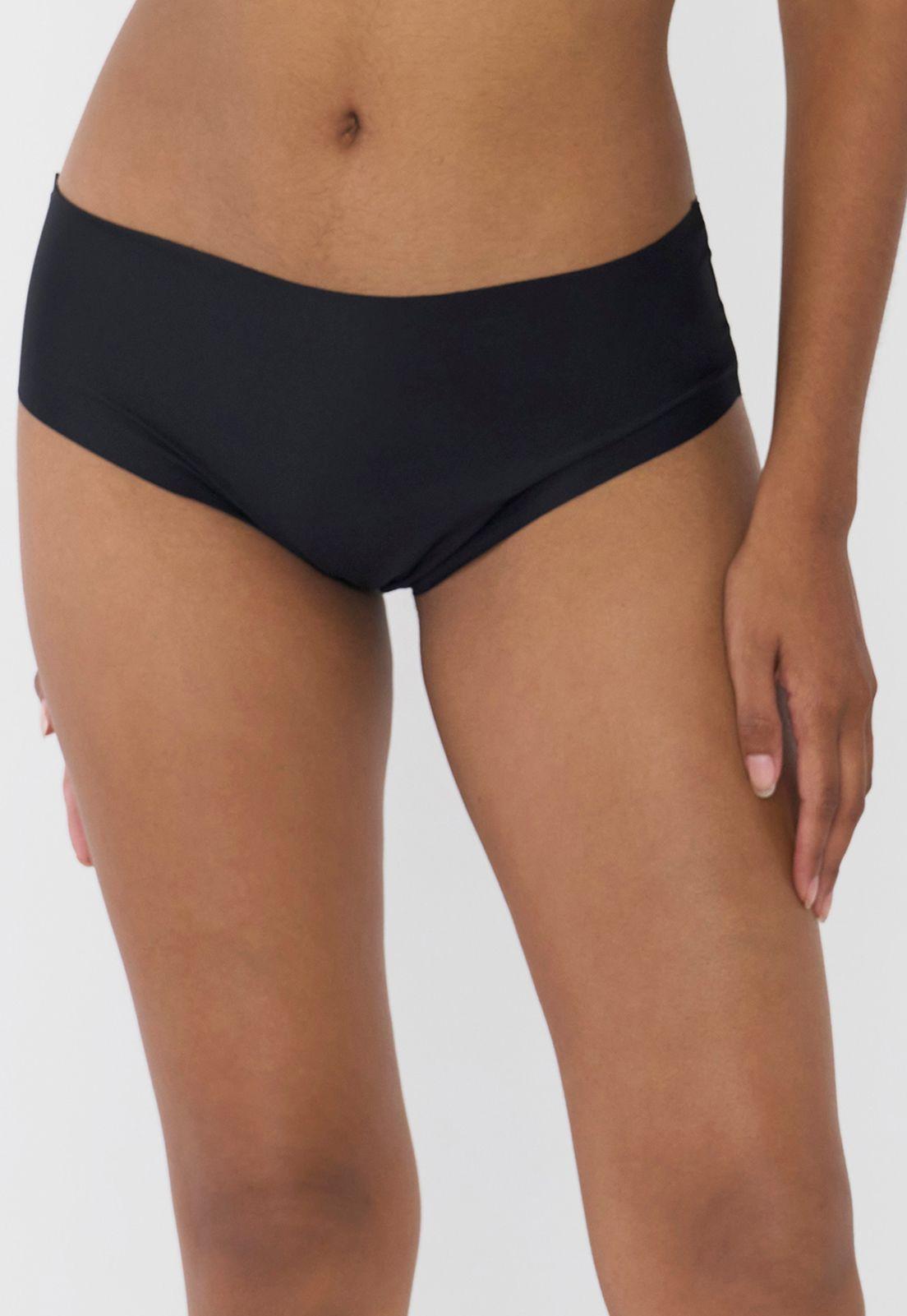 Pantaleta Mujer Microfibra Lisa Negro Corona-1