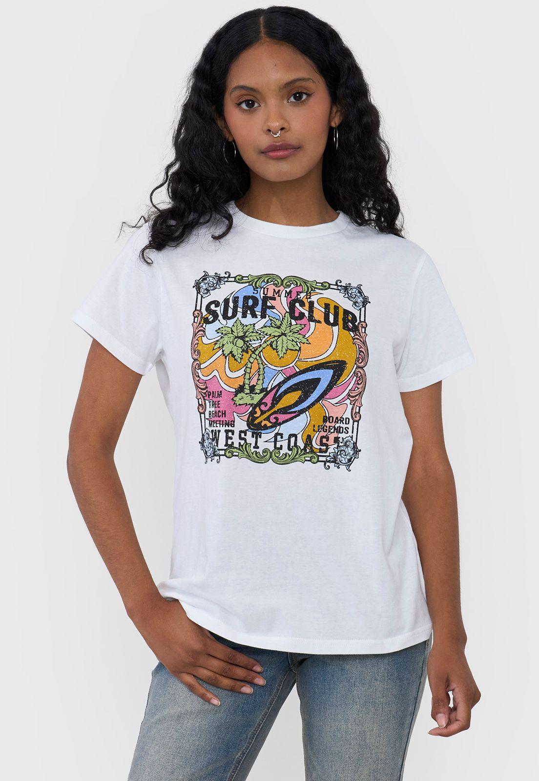 Polera Mujer Fun Regular Color Blanco Corona-0