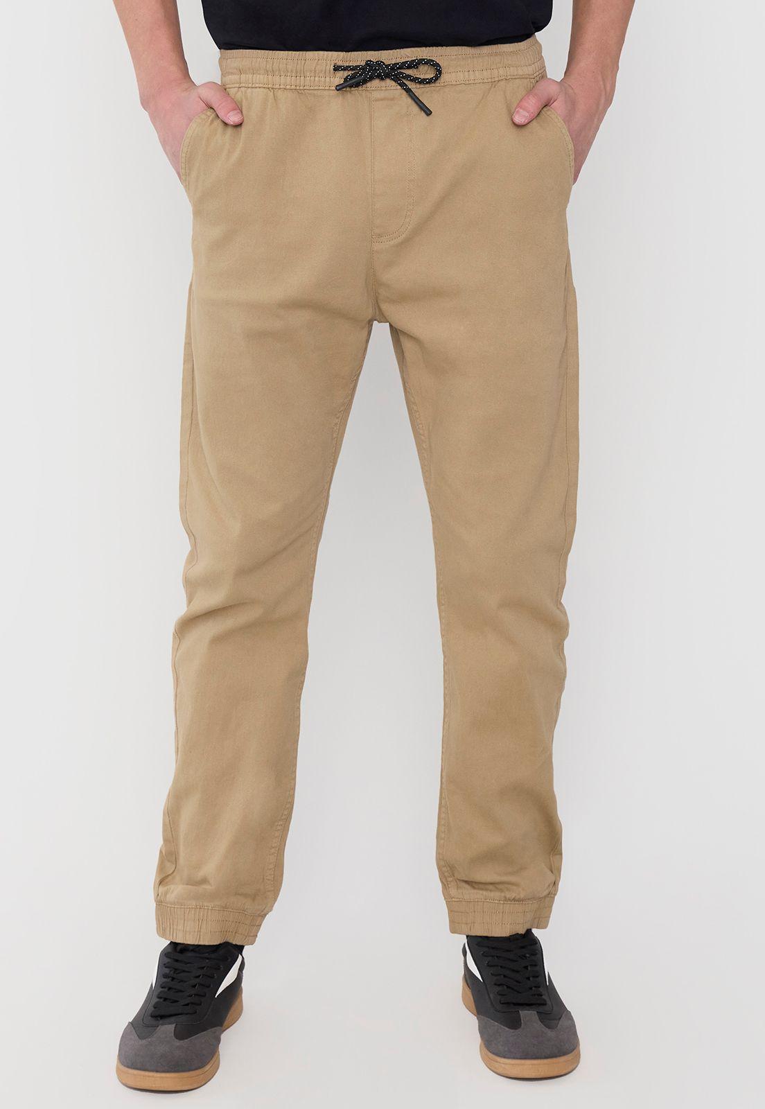 Pantalón Hombre Twill Jogger Fit Camel Corona-1