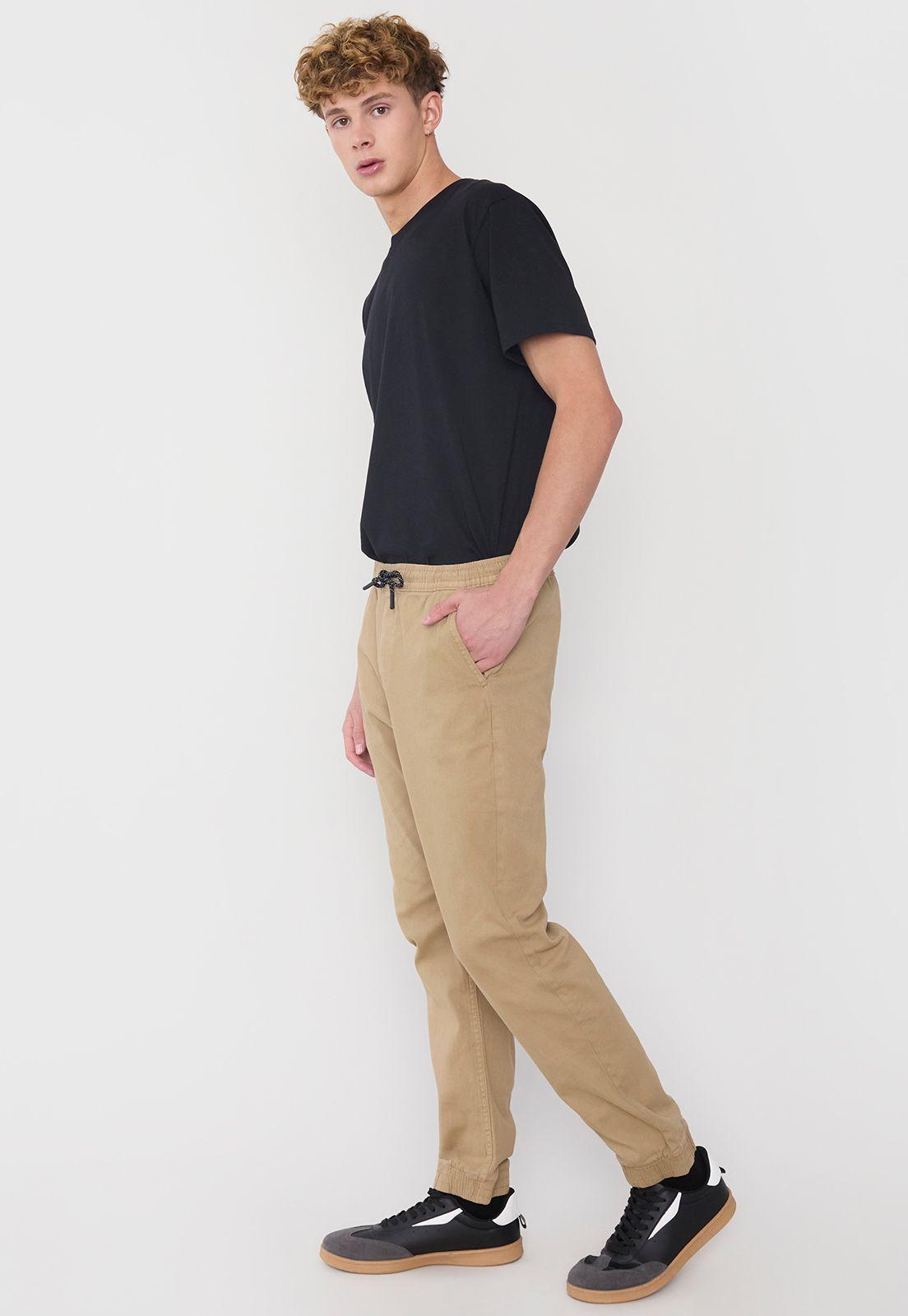 Pantalón Hombre Twill Jogger Fit Camel Corona-3