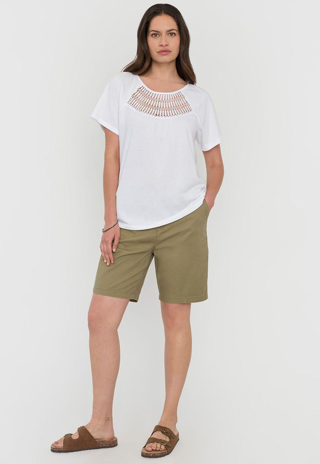 Polera Mujer Escote Macramé Ecru Corona-3