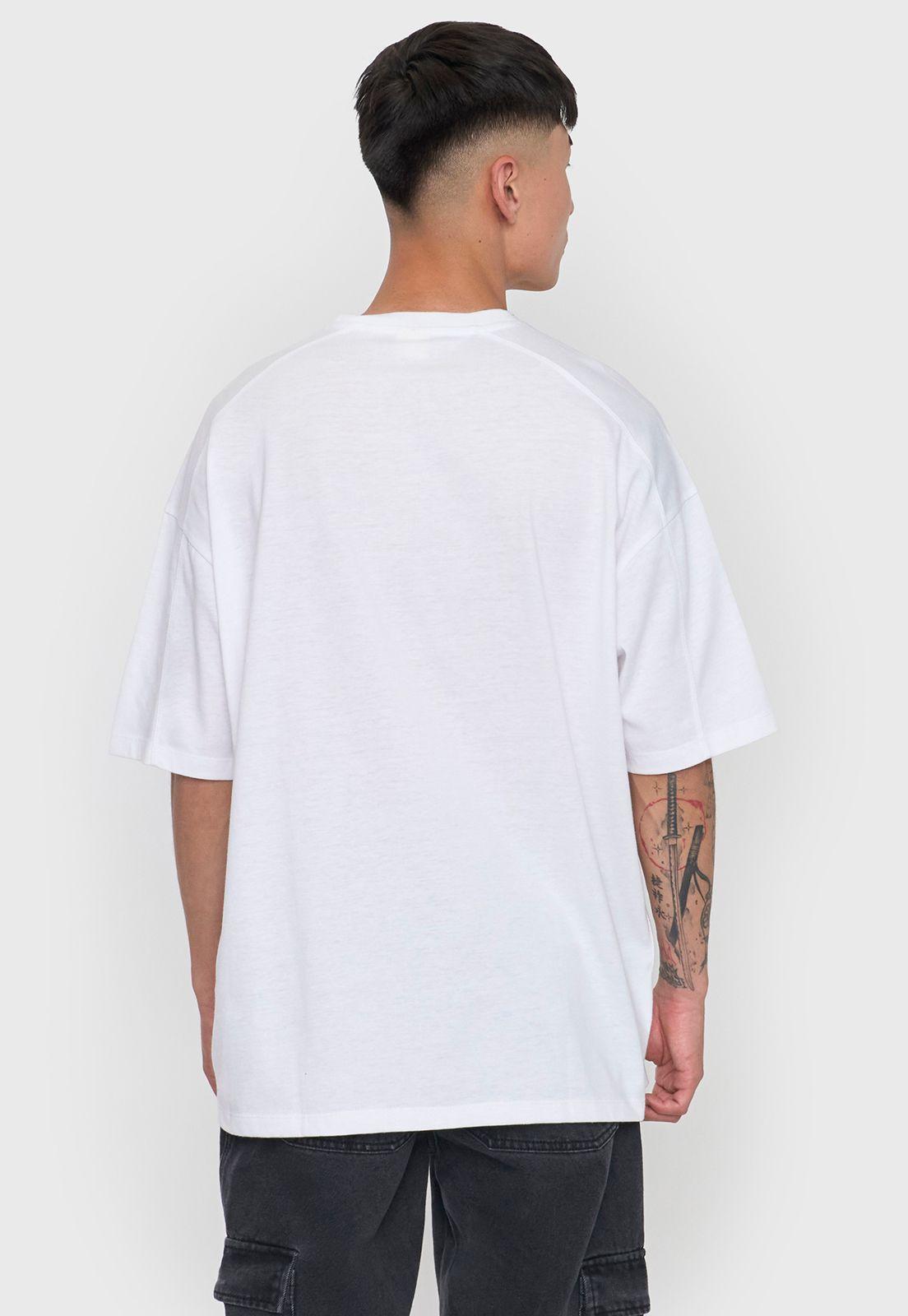 Polera Hombre Bordado Urbana Blanco Corona-1