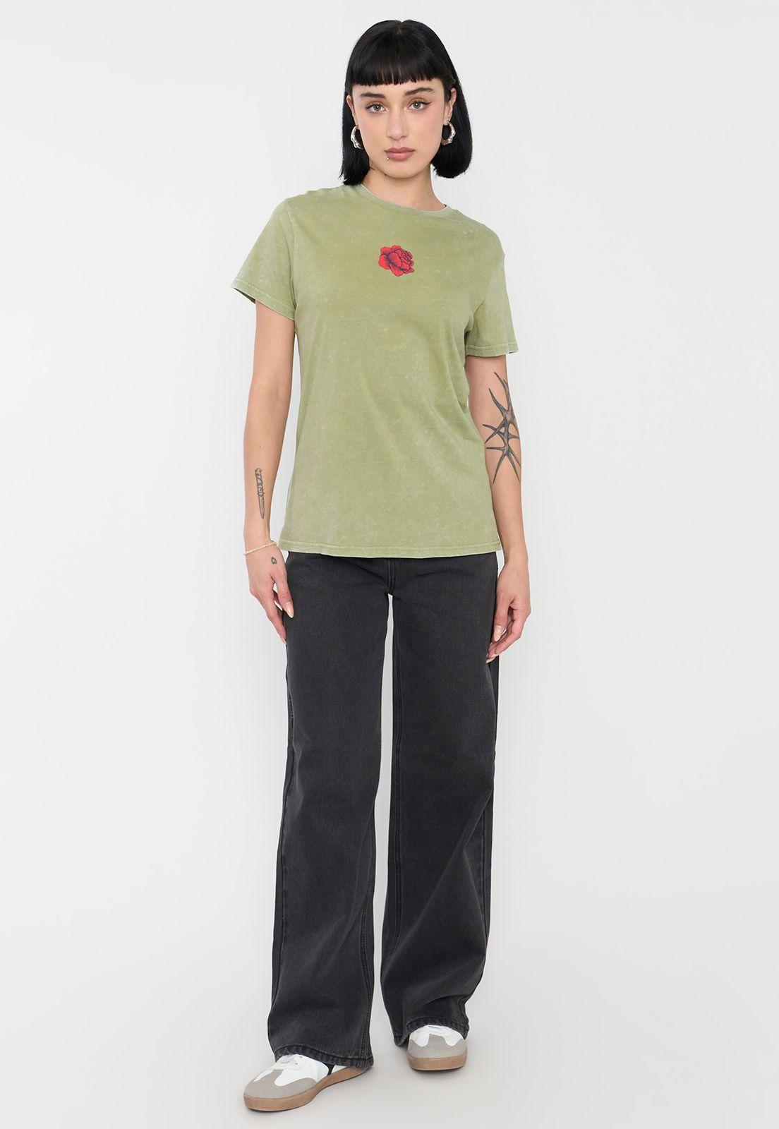 Polera Mujer Fun Regular Fit Verde Oliva Corona-3