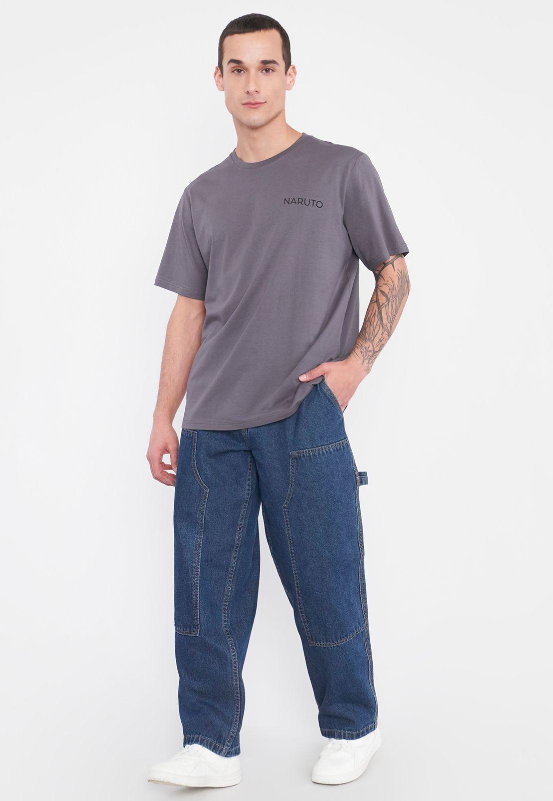 Polera Hombre Licencia Naruto Gris Naruto Corona-3