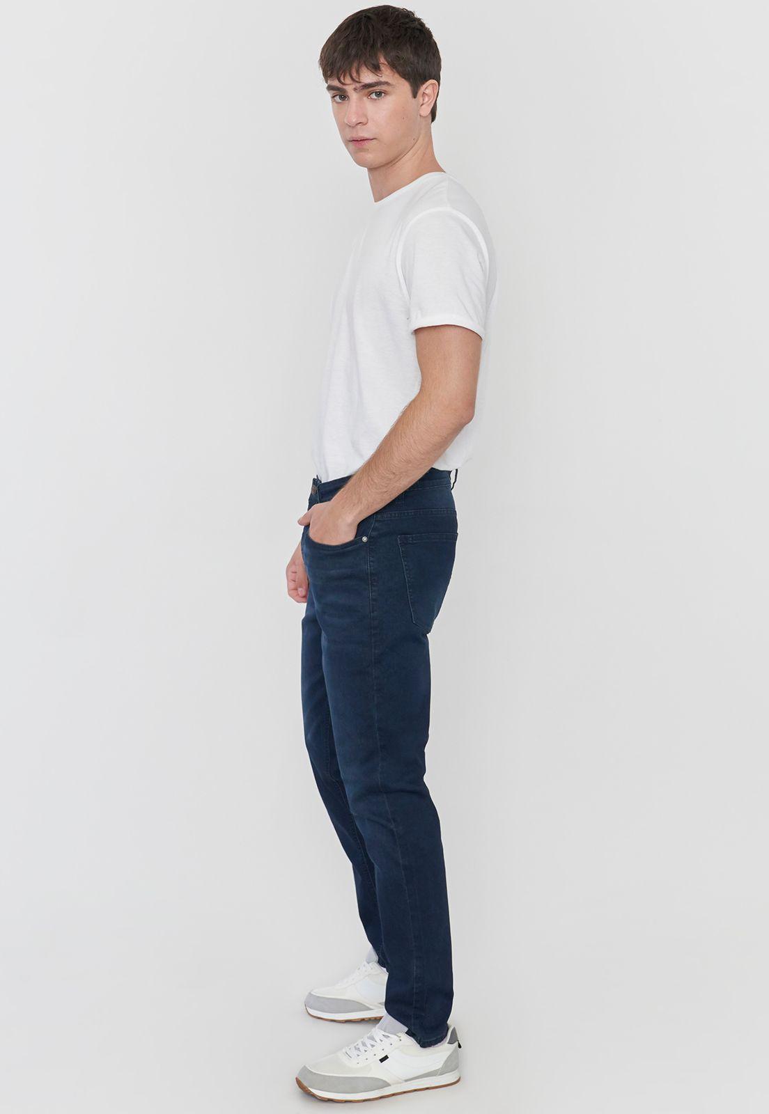 Jeans Hombre Skinny Spandex Azul Raw Corona-3