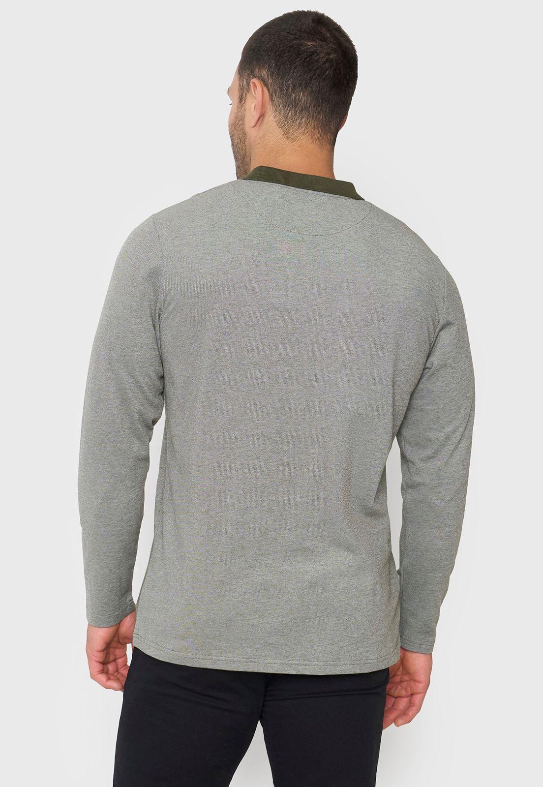 Polera Hombre Polo Piqué M/L Musgo Corona-1