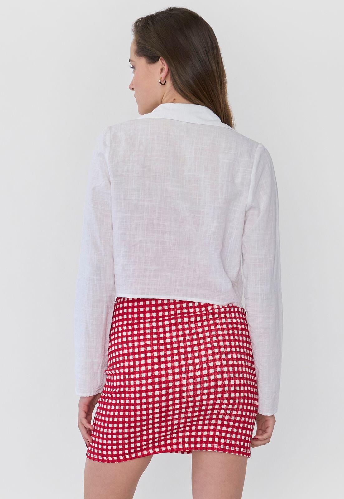 Busa Mujer Camisera Amarras Blanco Corona-1