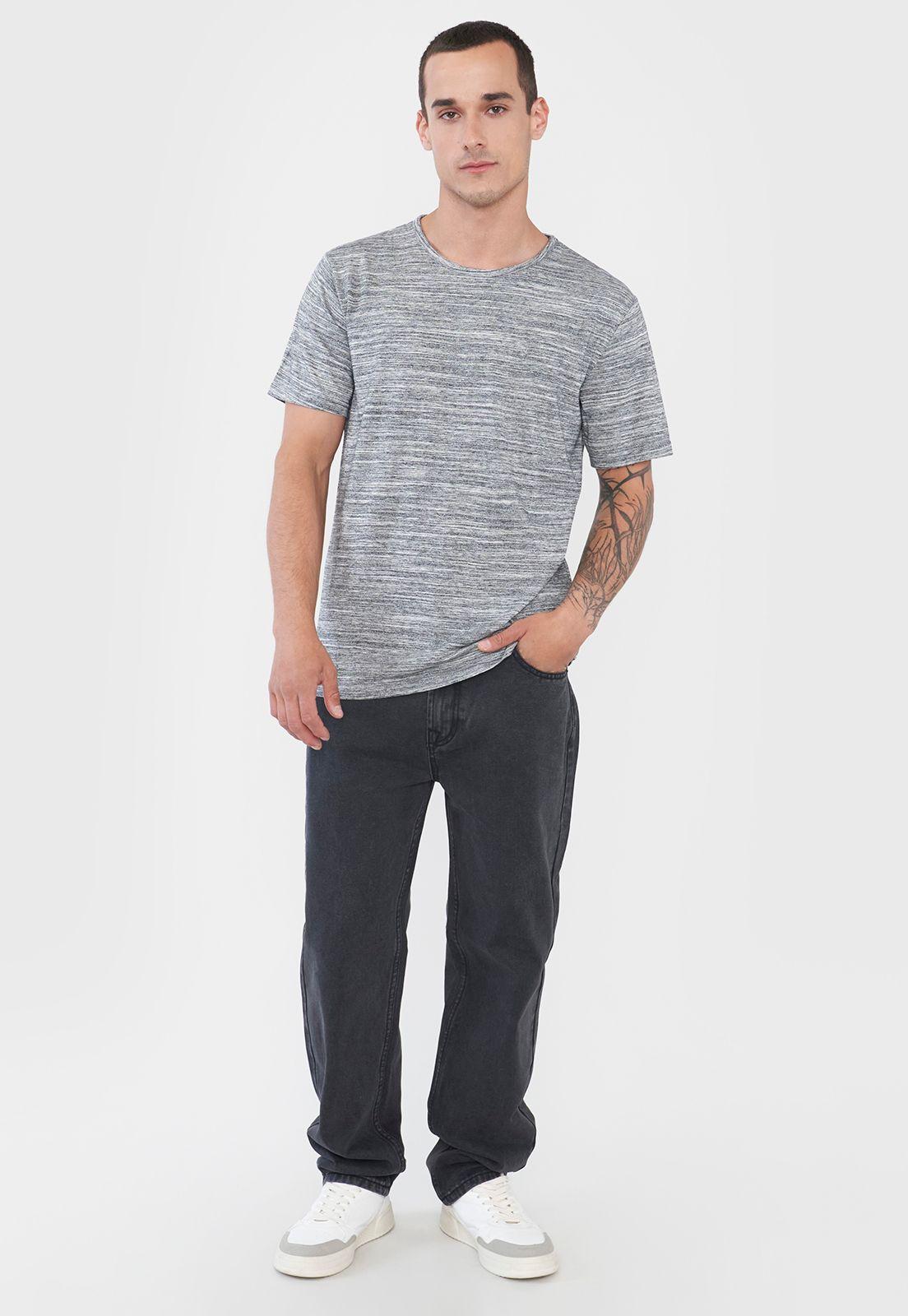 Polera Hombre Melange Negro Corona-3