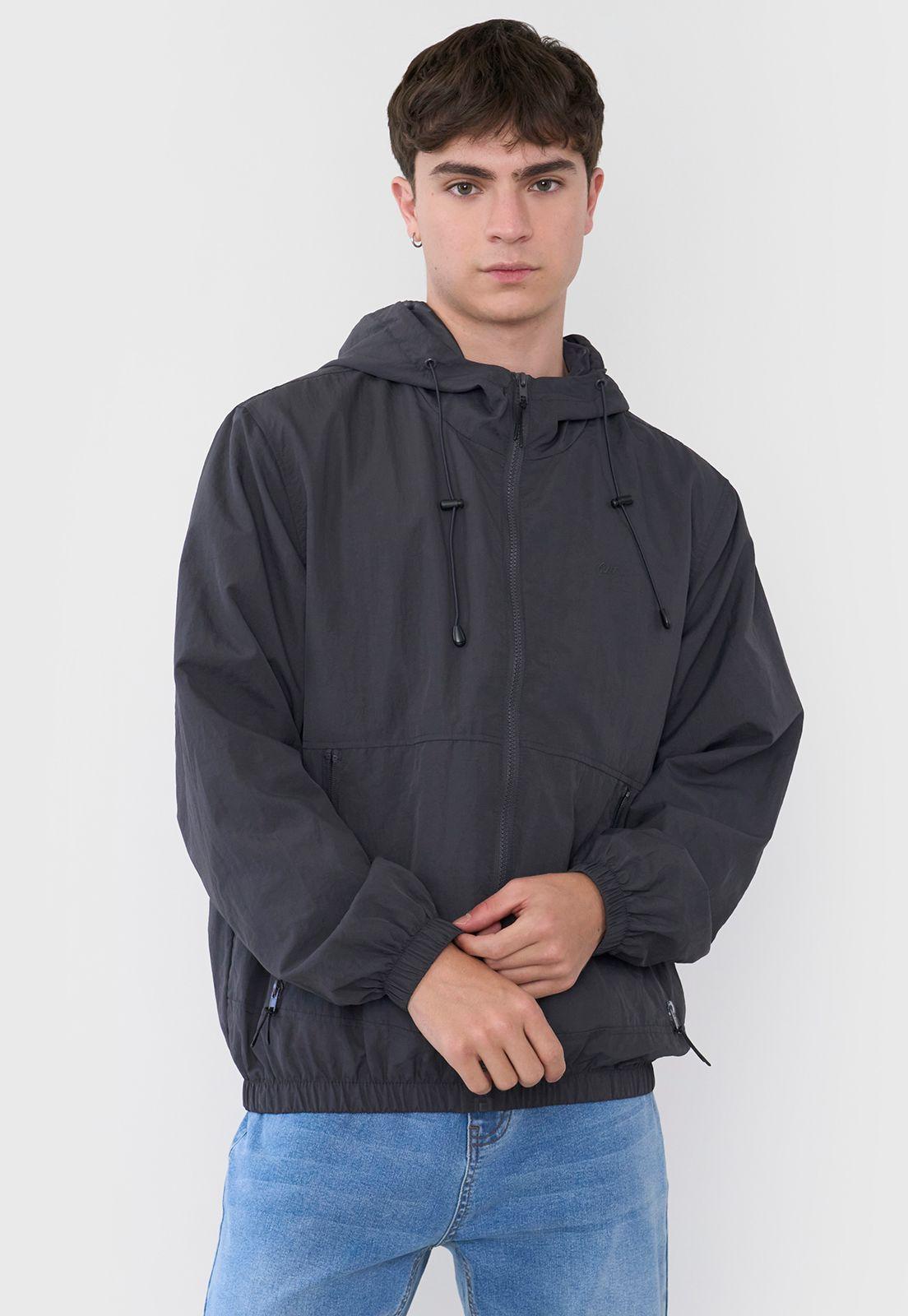 Casaca Hombre Full Zipper Gris Corona-2