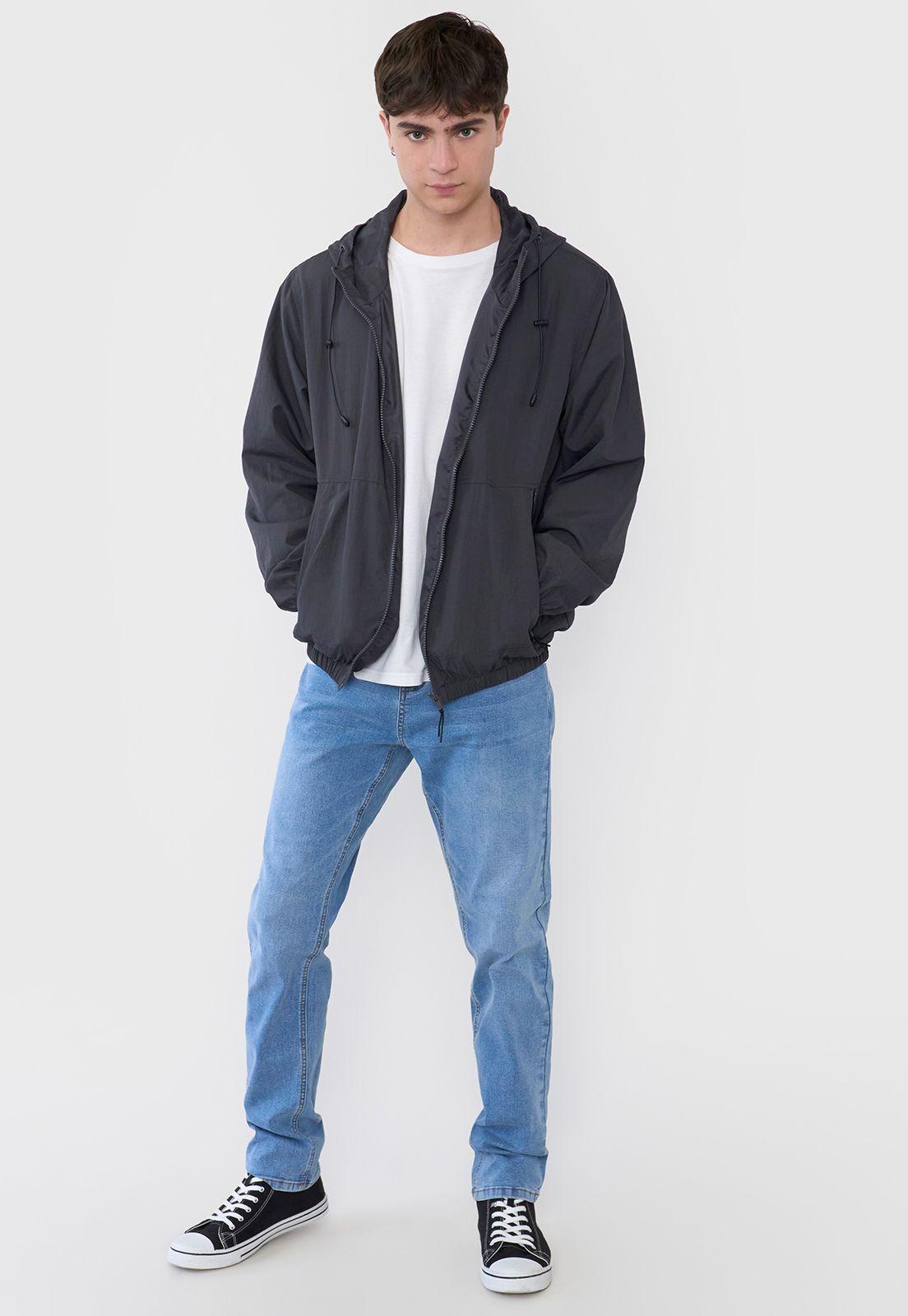 Casaca Hombre Full Zipper Gris Corona-3