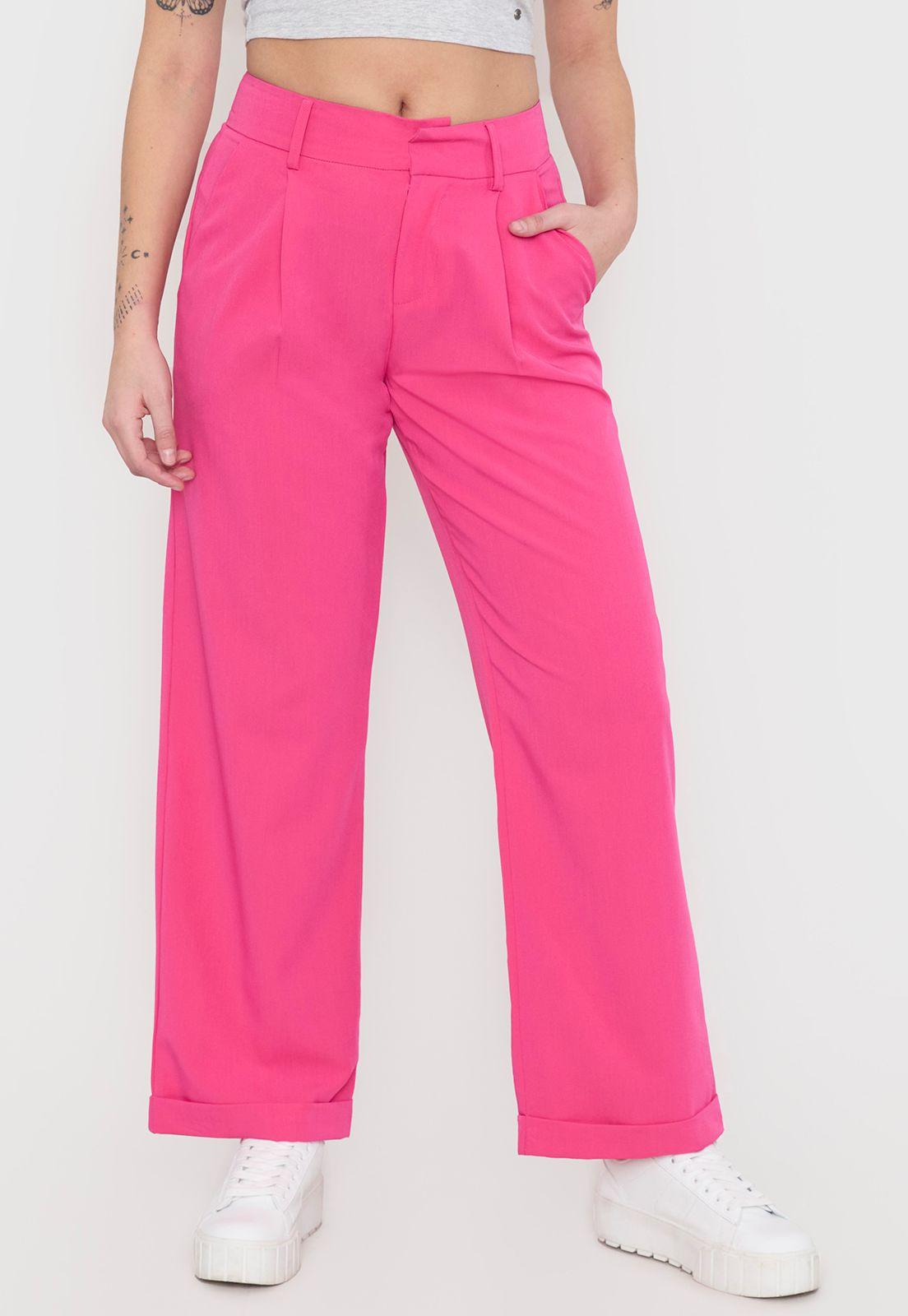 Pantalón Mujer Sastrero Fucsia Corona-1