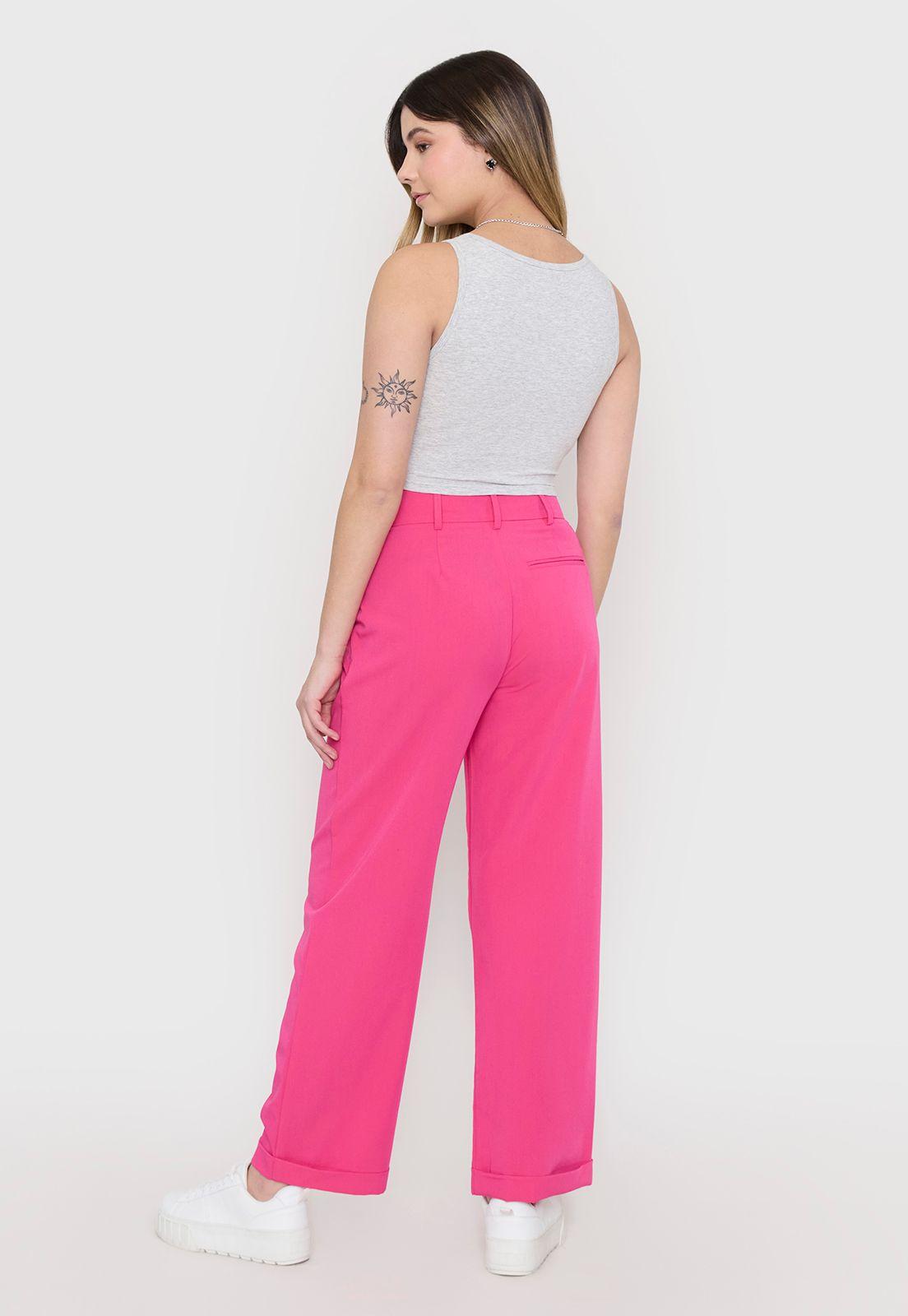 Pantalón Mujer Sastrero Fucsia Corona-2