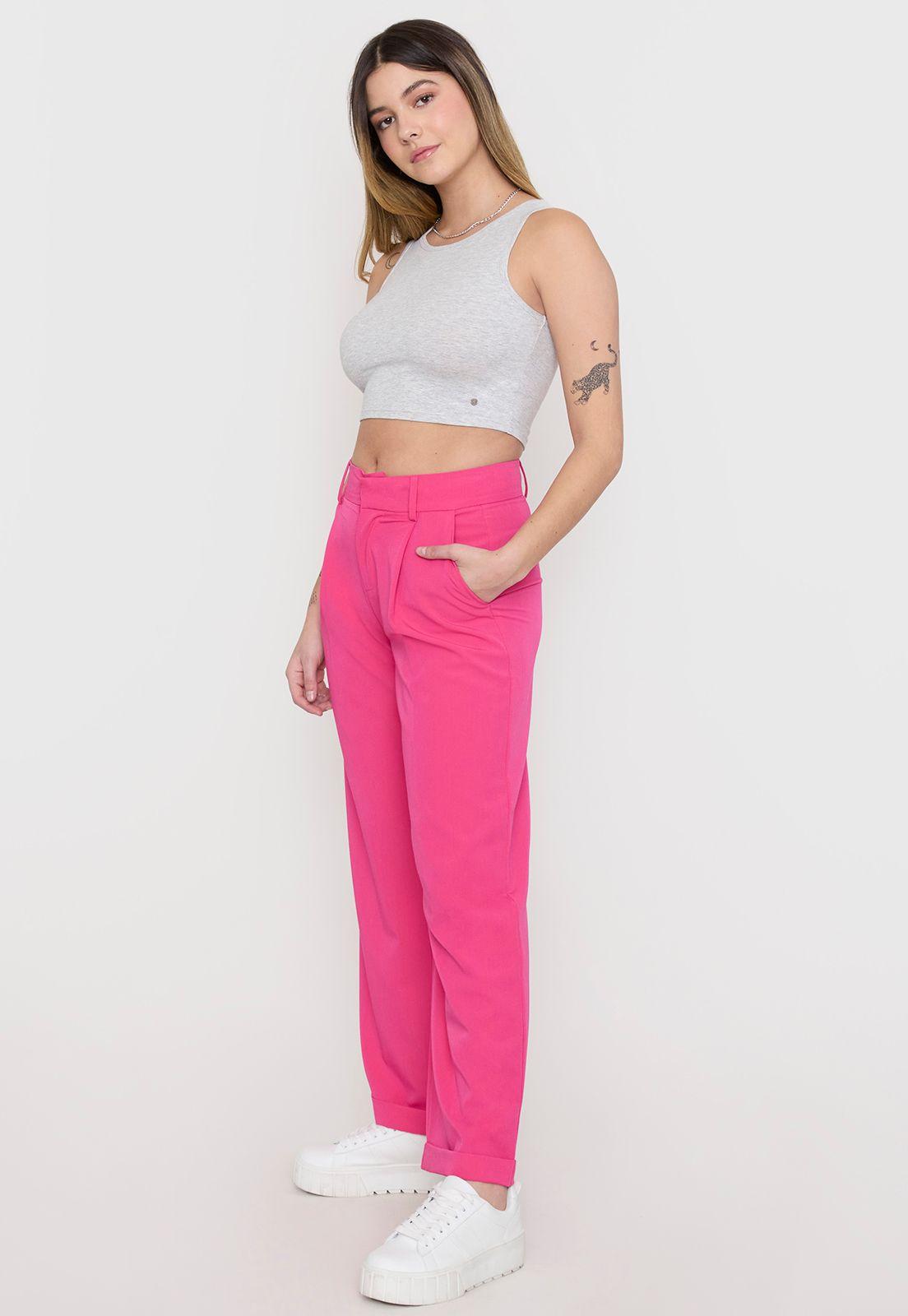 Pantalón Mujer Sastrero Fucsia Corona-3