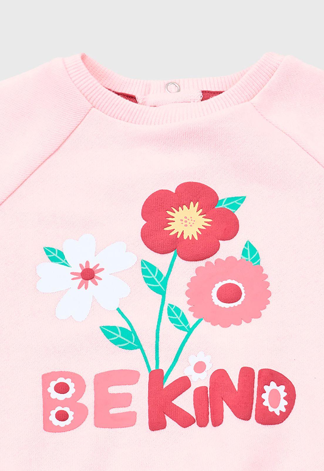 Poleron Bebe Niña Pullover Focal Rosado Corona-2