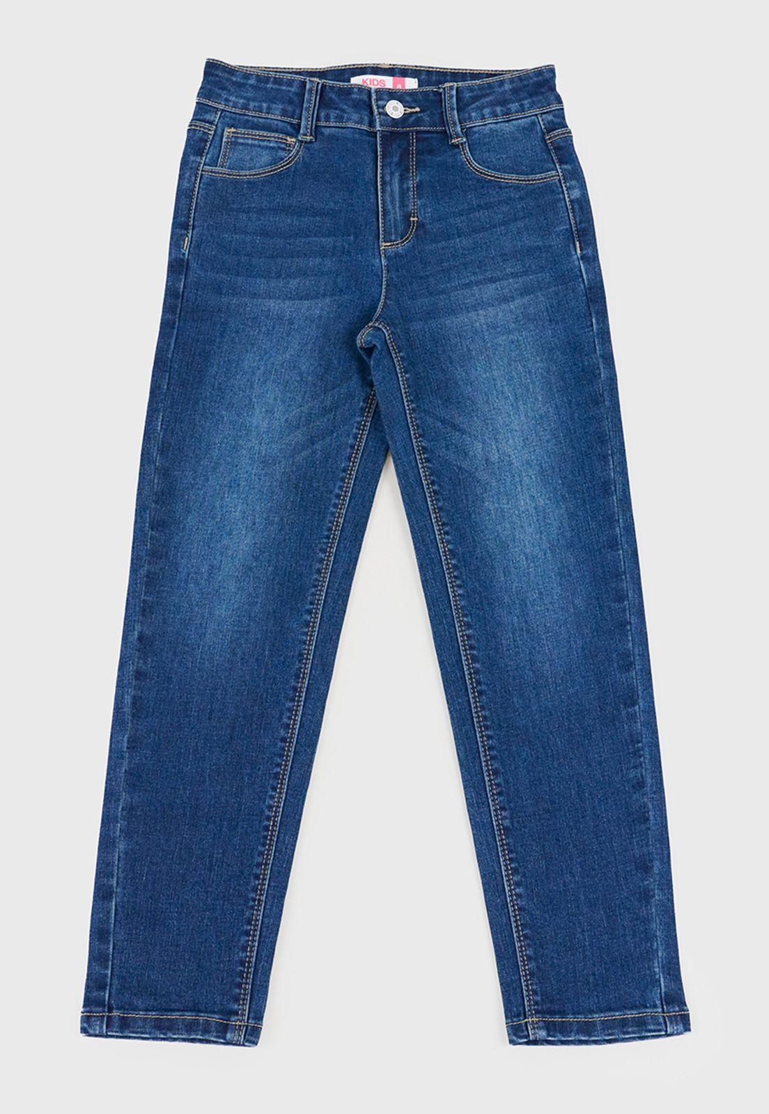Jeans Niña Kids Skinny Color Azul Oscuro Corona-0