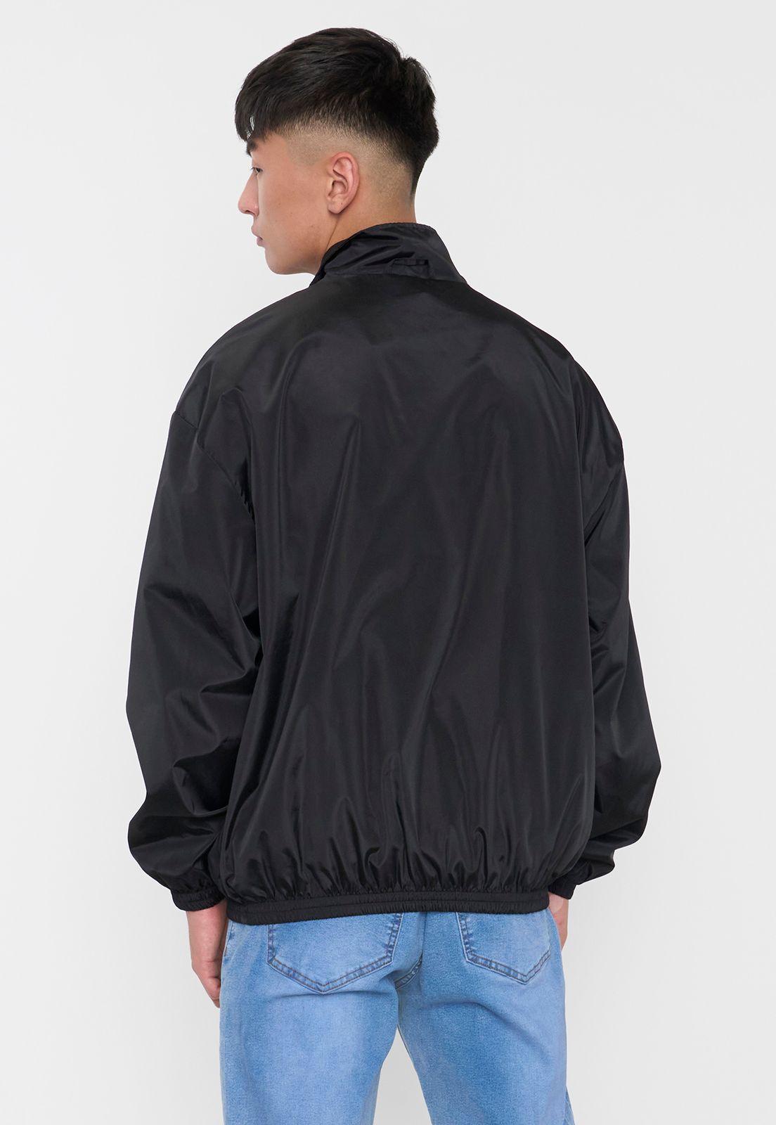 Casaca Hombre Zipper Metálico Urbana Negro Corona-1