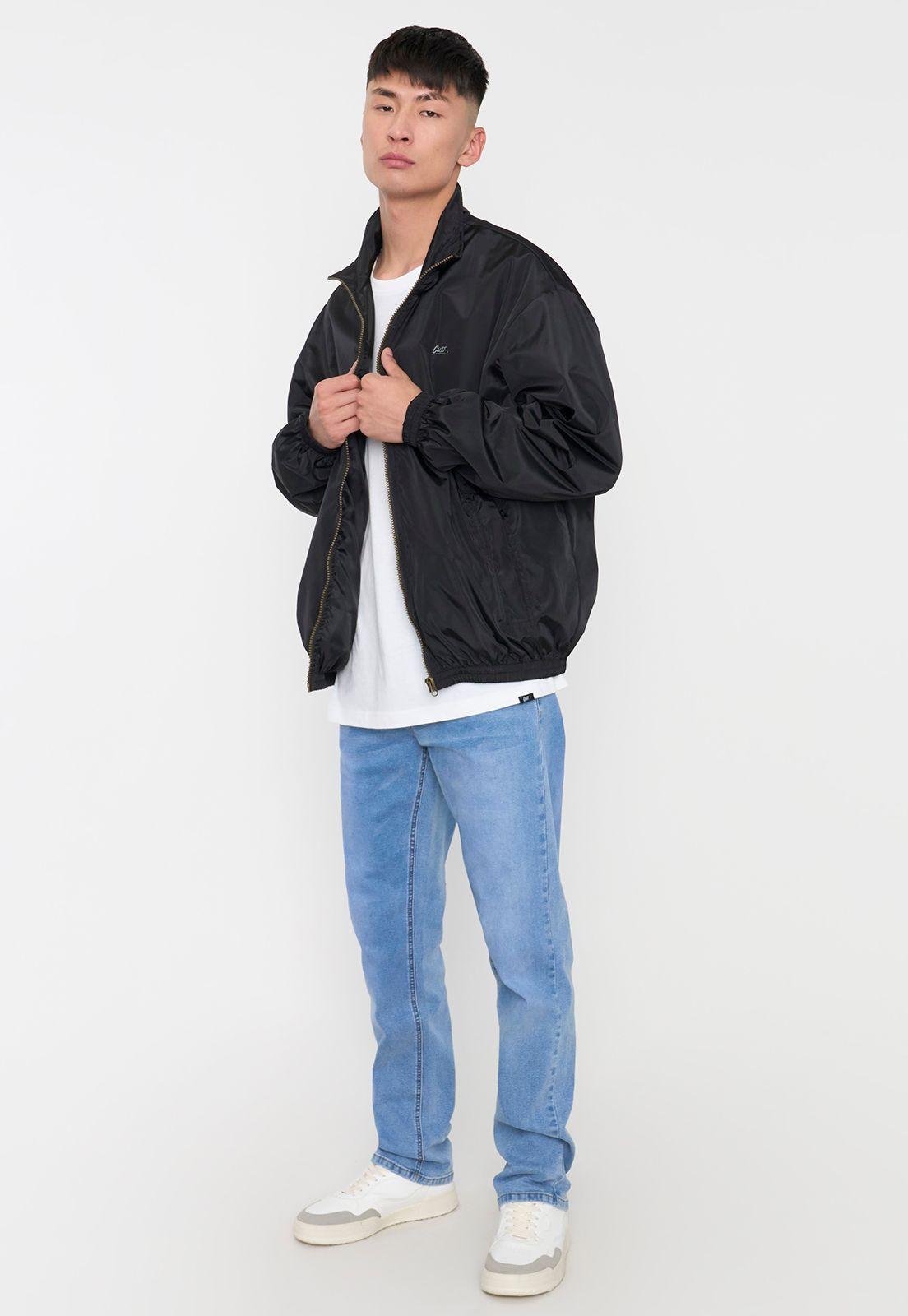 Casaca Hombre Zipper Metálico Urbana Negro Corona-3