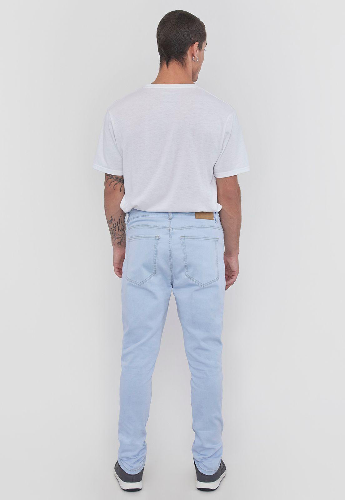 Jeans Hombre Skinny Fit Spandex Azul Claro Corona-1