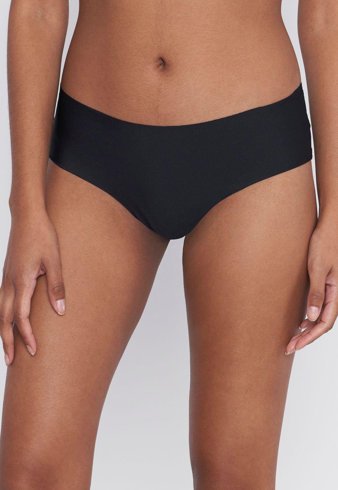 Calzón Mujer Pantaleta Negro Microfibra Corona-1