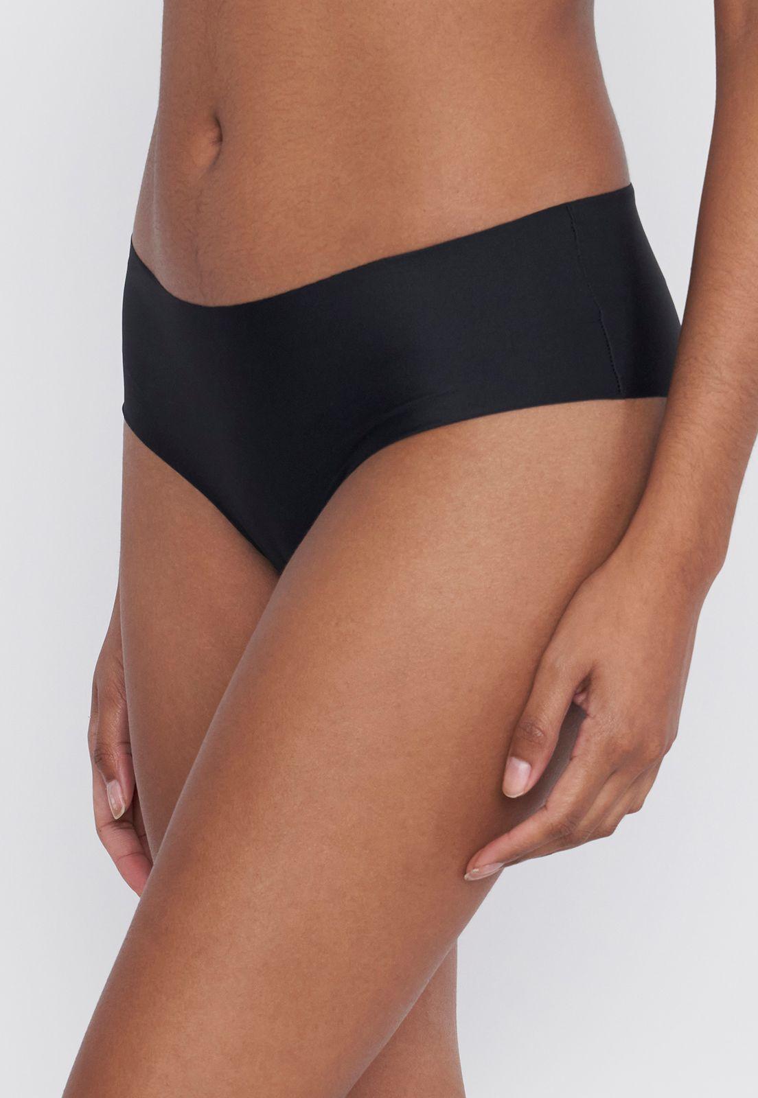 Calzón Mujer Pantaleta Negro Microfibra Corona-3