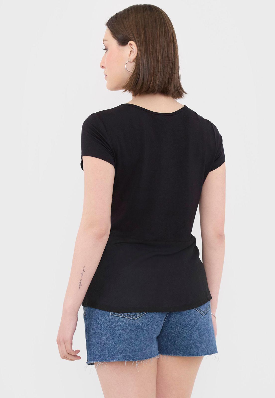 Polera Mujer Viscosa Negro Fantastique Corona-1