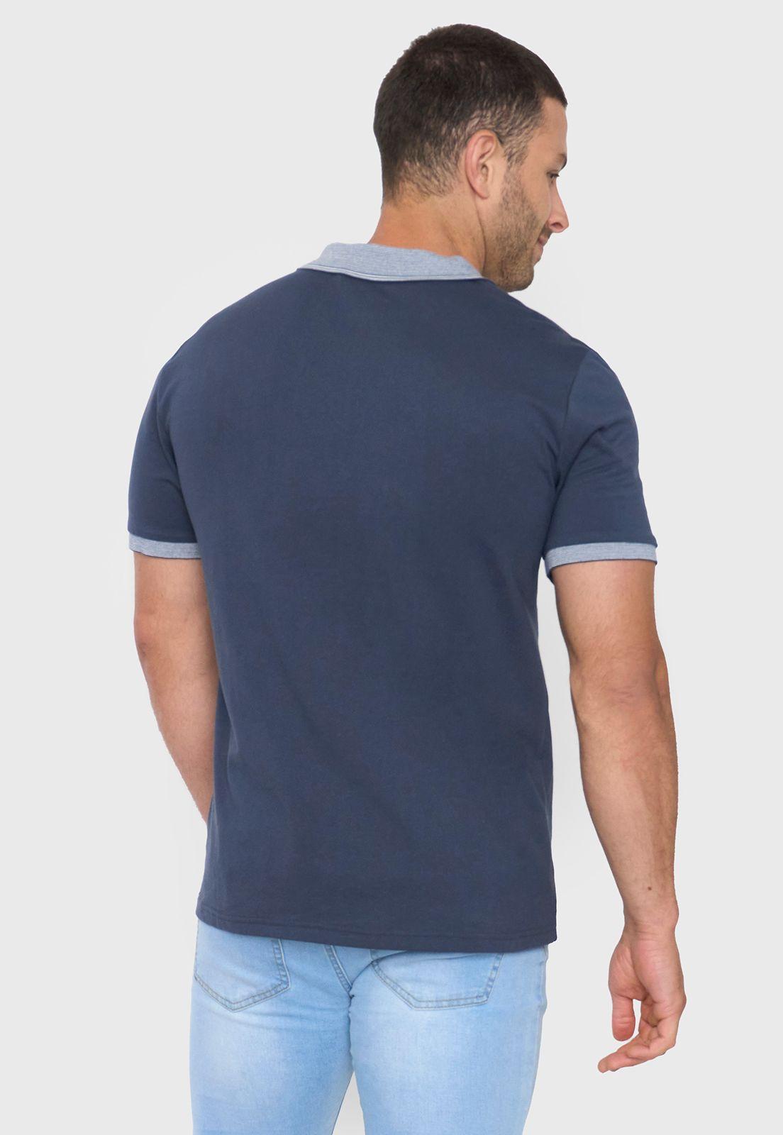 Polera Hombre Preppy Azul Corona-1