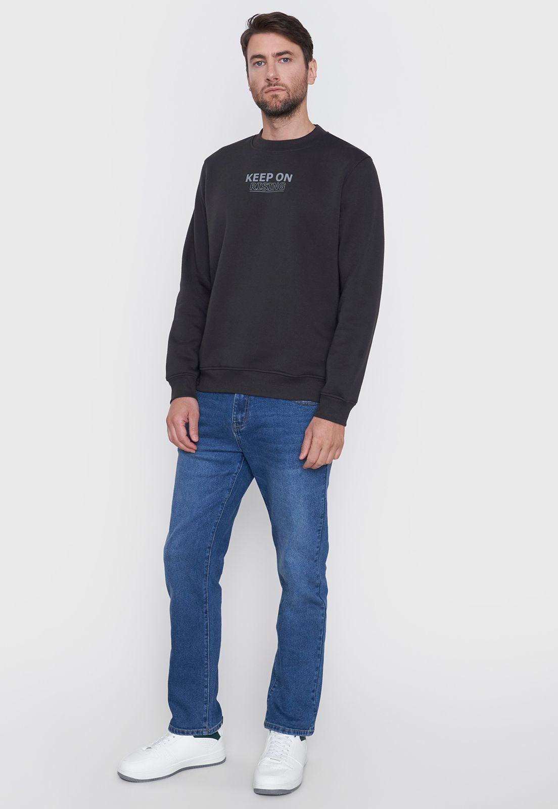 Polerón Hombre Rneck Front Print Charcoal Corona-3
