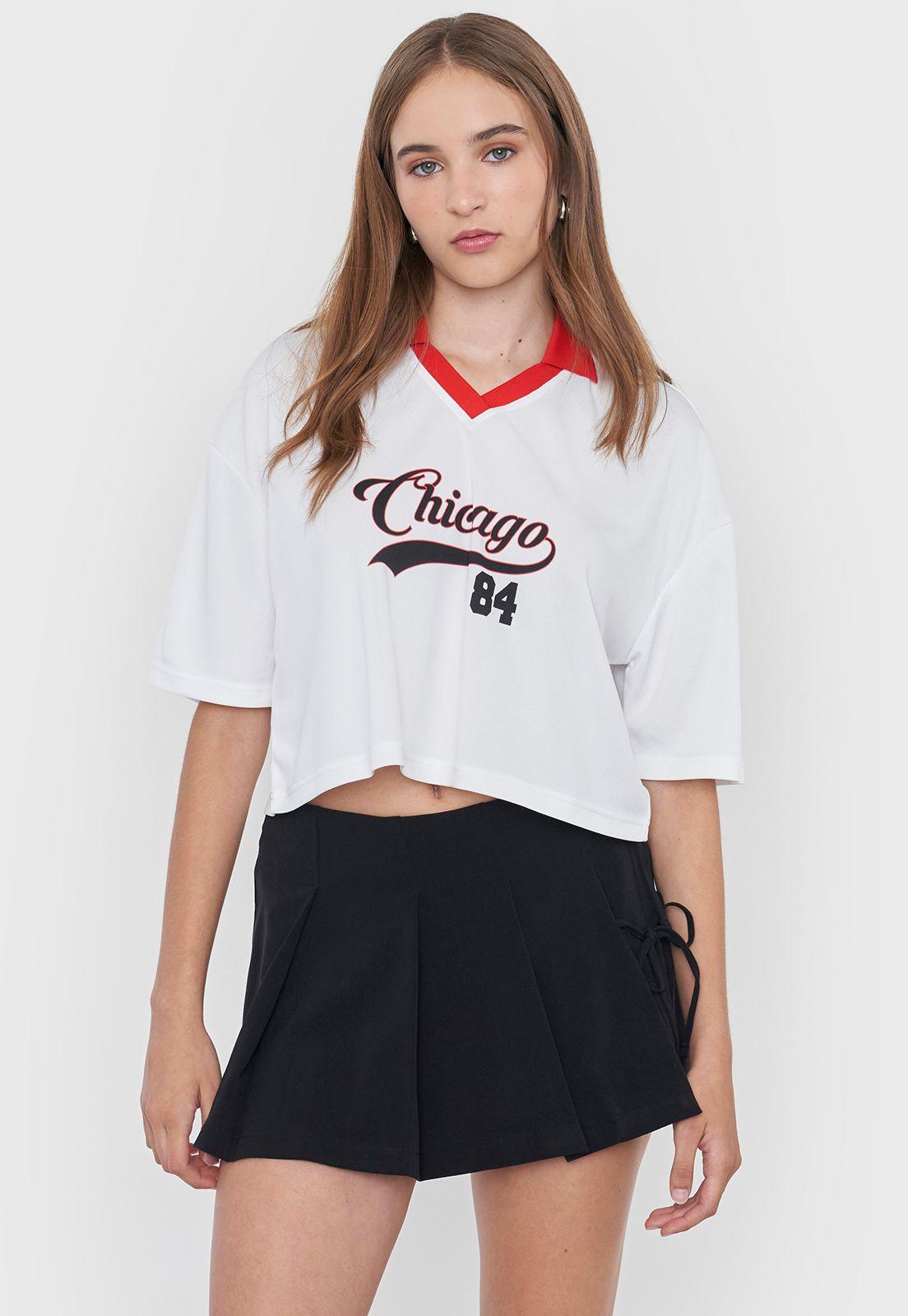 Polera Mujer Crop Número Blanco Corona-0