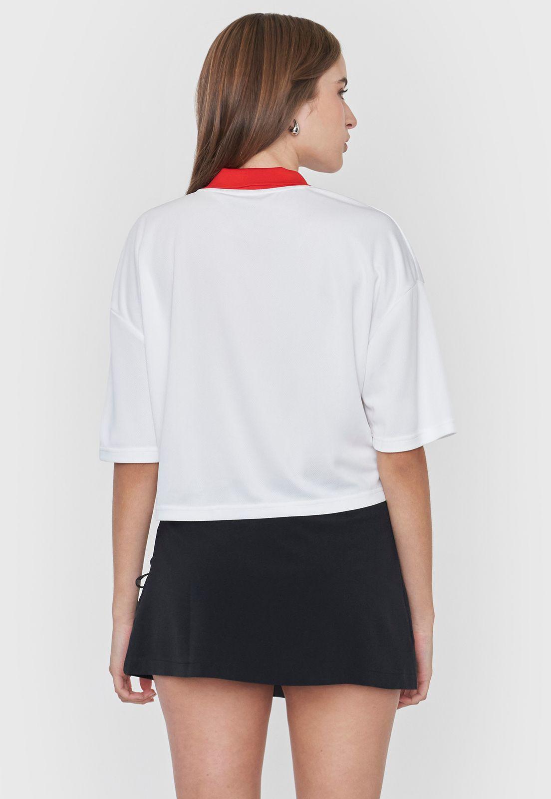 Polera Mujer Crop Número Blanco Corona-1