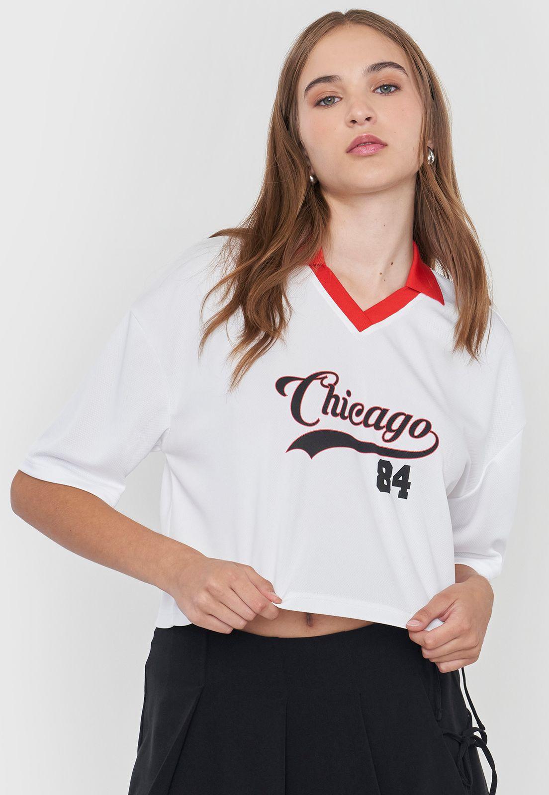 Polera Mujer Crop Número Blanco Corona-2