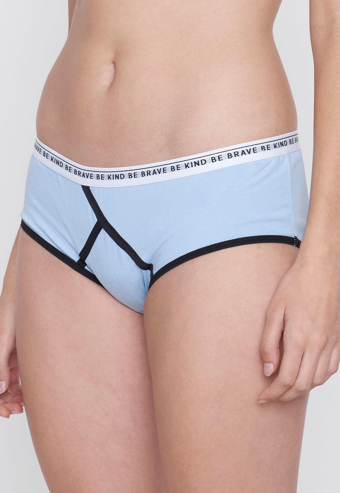 Calzón Mujer Boyshort Cotton Celeste Corona-3