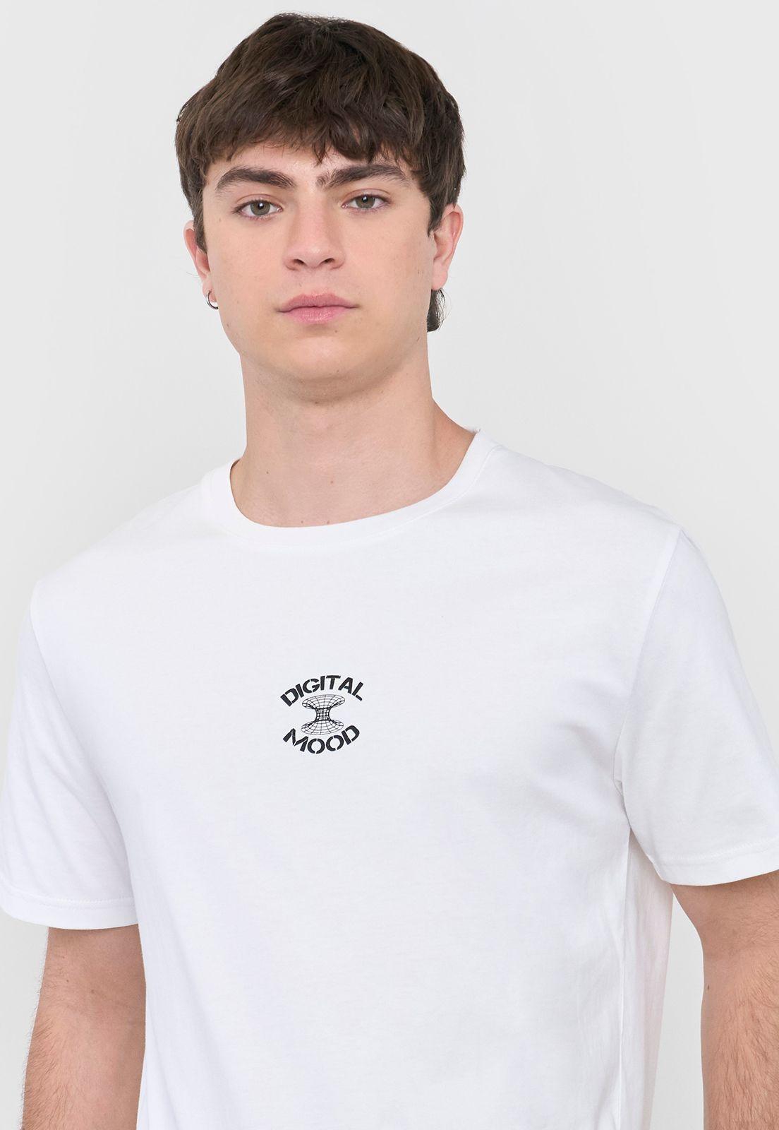 Polera Hombre Texto Corte Blanco Corona-2