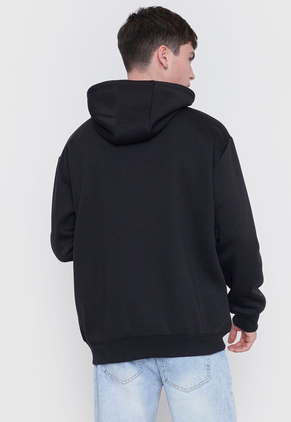 Polerón Hombre Canguro Color Negro Corona-1