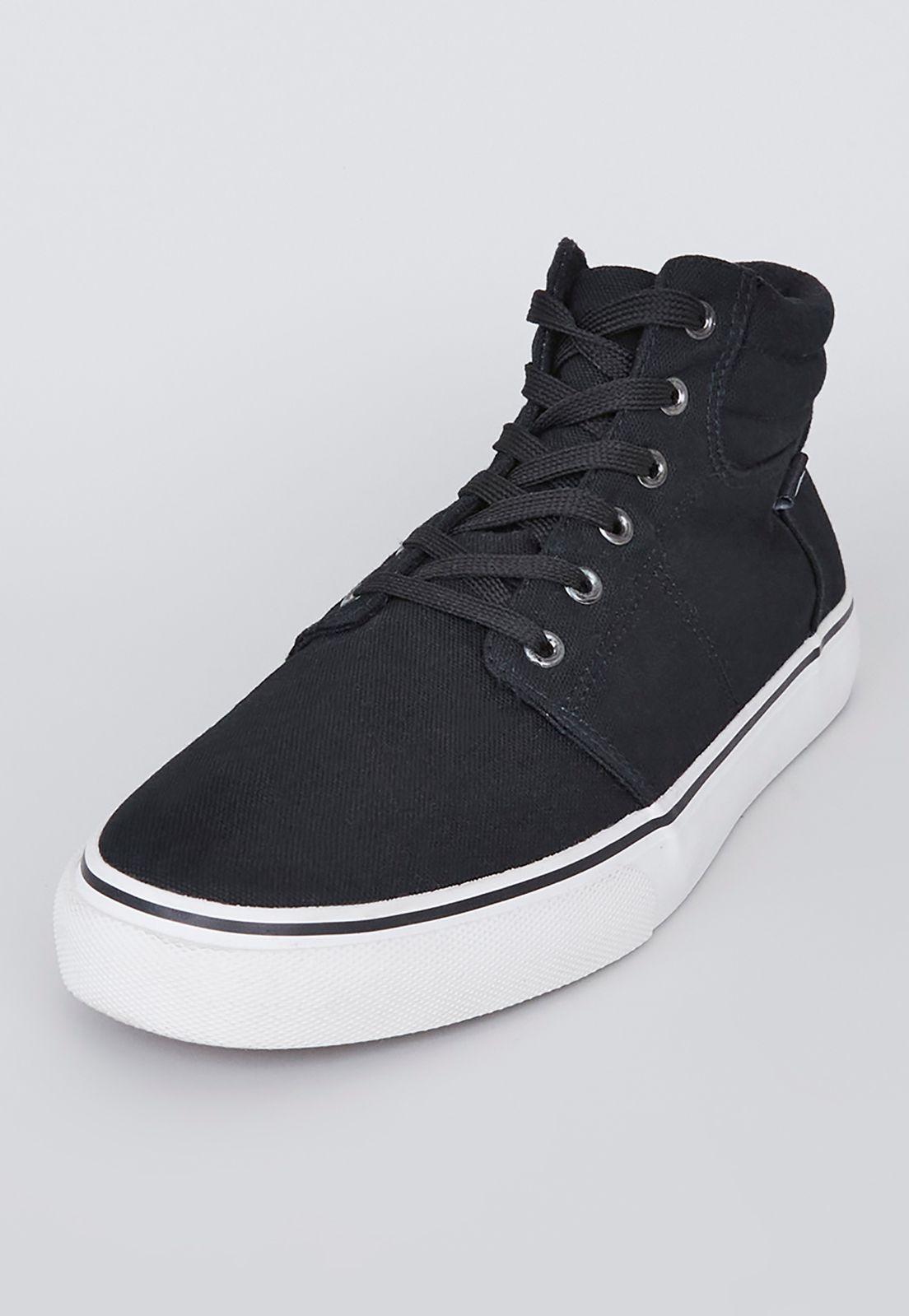 Zapatilla Caña Alta Lona Negro - Hombre Corona-0
