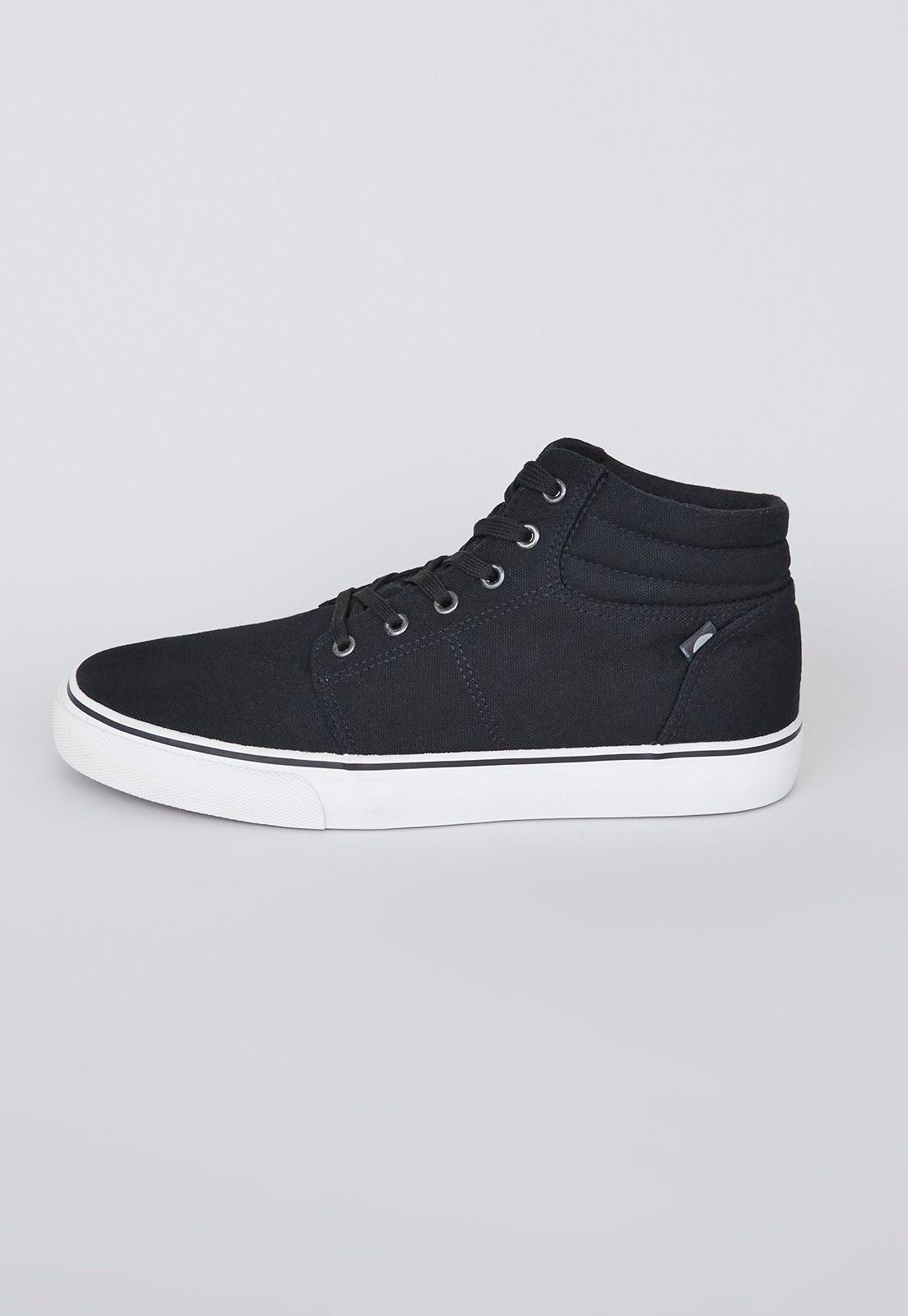 Zapatilla Caña Alta Lona Negro - Hombre Corona-1