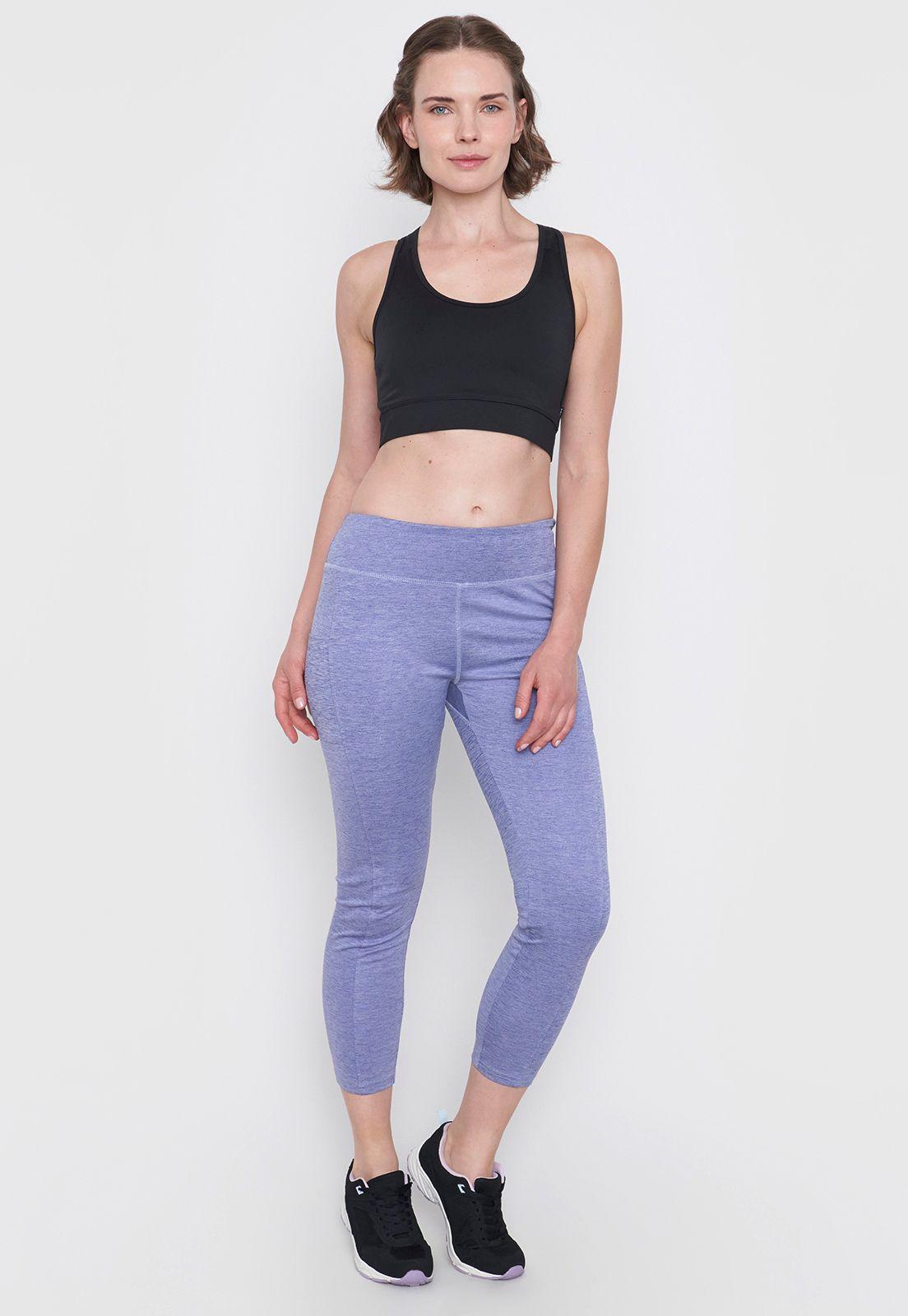 Calza Mujer Deportiva Fullprint Morado Melange Corona-0