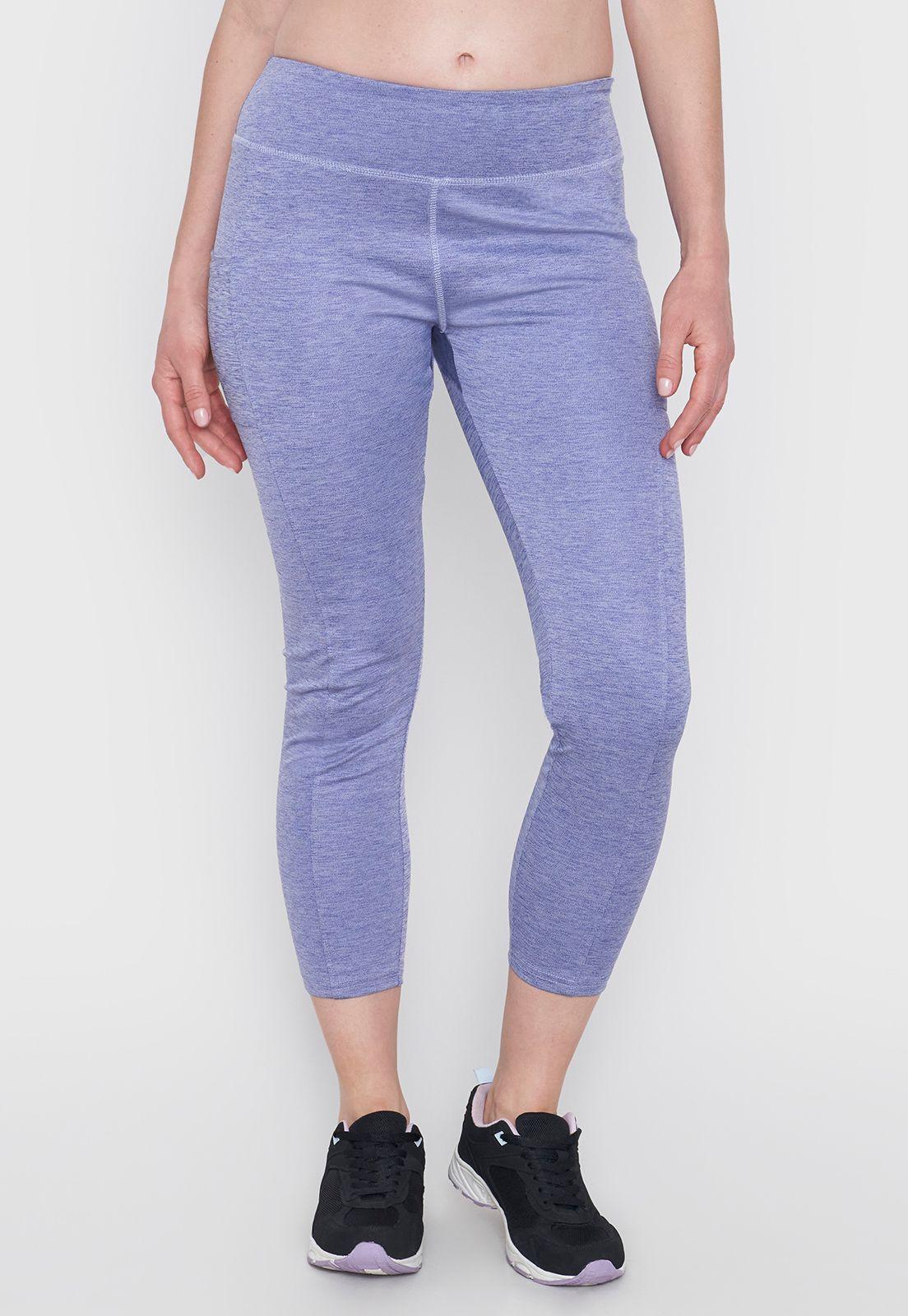 Calza Mujer Deportiva Fullprint Morado Melange Corona-1