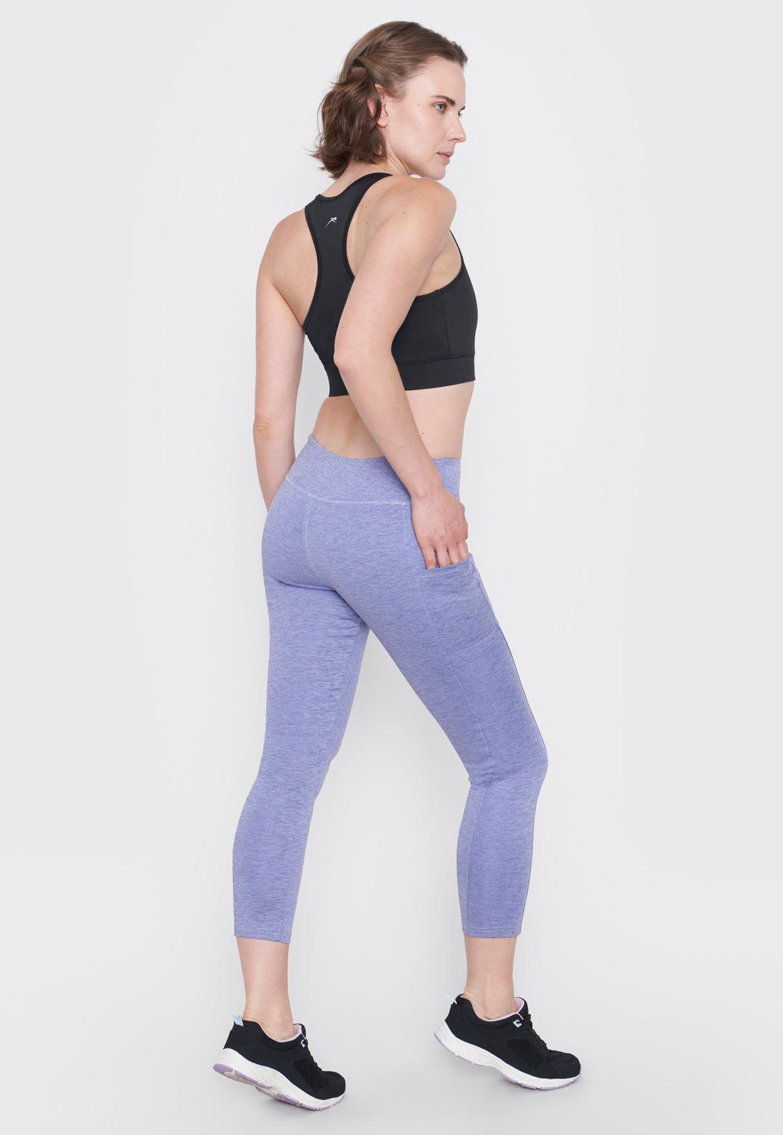 Calza Mujer Deportiva Fullprint Morado Melange Corona-2