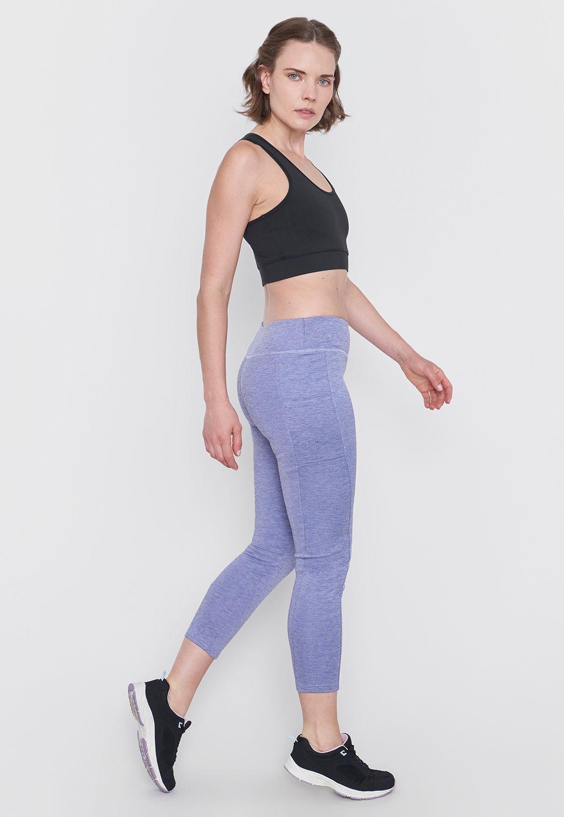 Calza Mujer Deportiva Fullprint Morado Melange Corona-3
