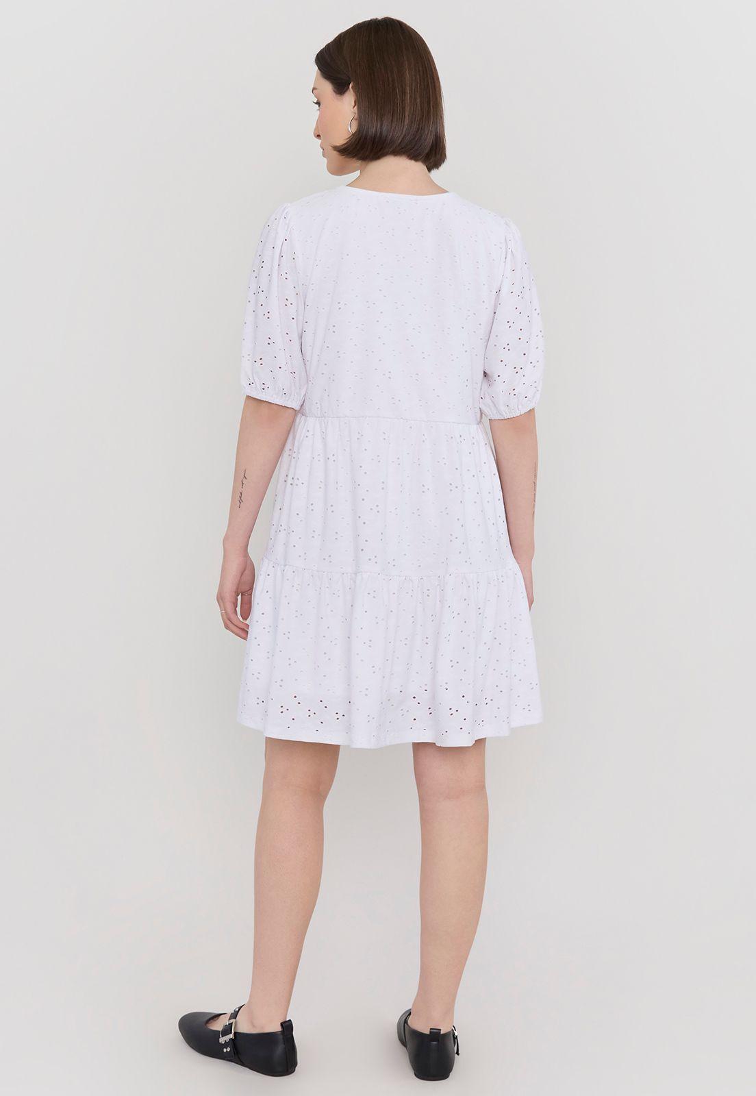 Vestido Mujer Broderie Blanco Corona-1