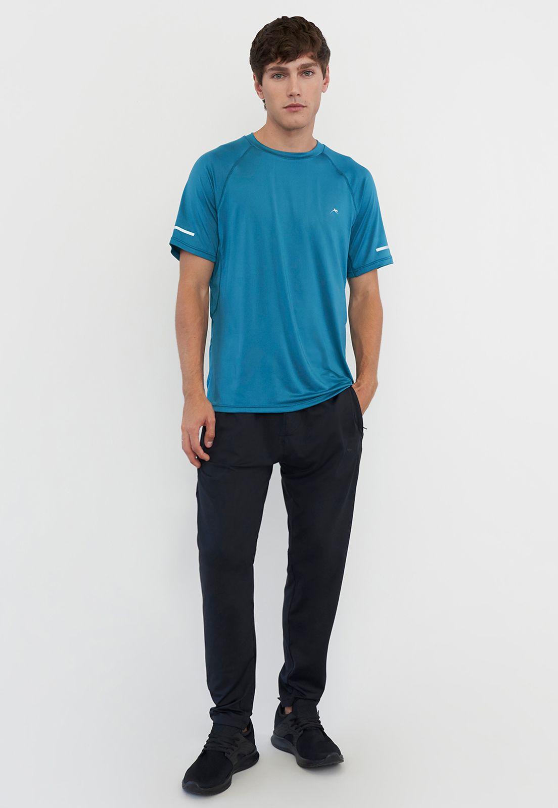 Polera Hombre Deportiva R-Neck Poliéster Petrol Corona-3