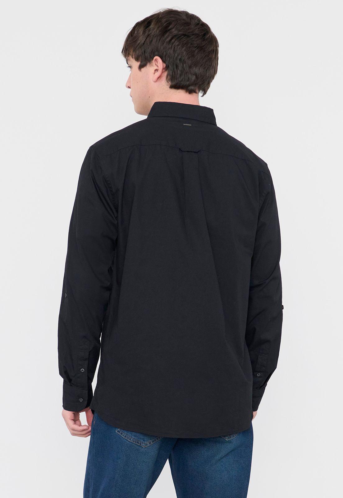 Camisa Hombre Roll Up Negro Corona-1