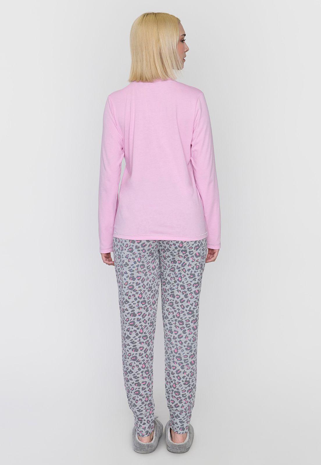 Pijama Mujer Algodón Rosado Corona-1